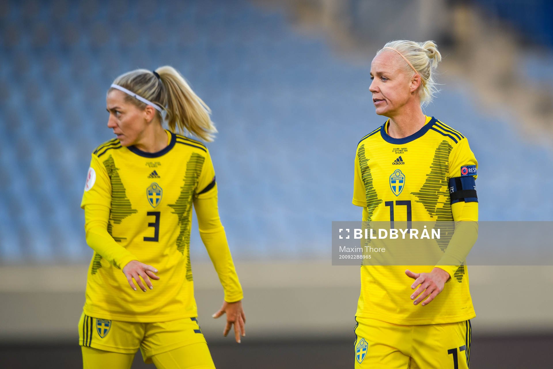 Linda Sembrant and Caroline Seger of Sweden