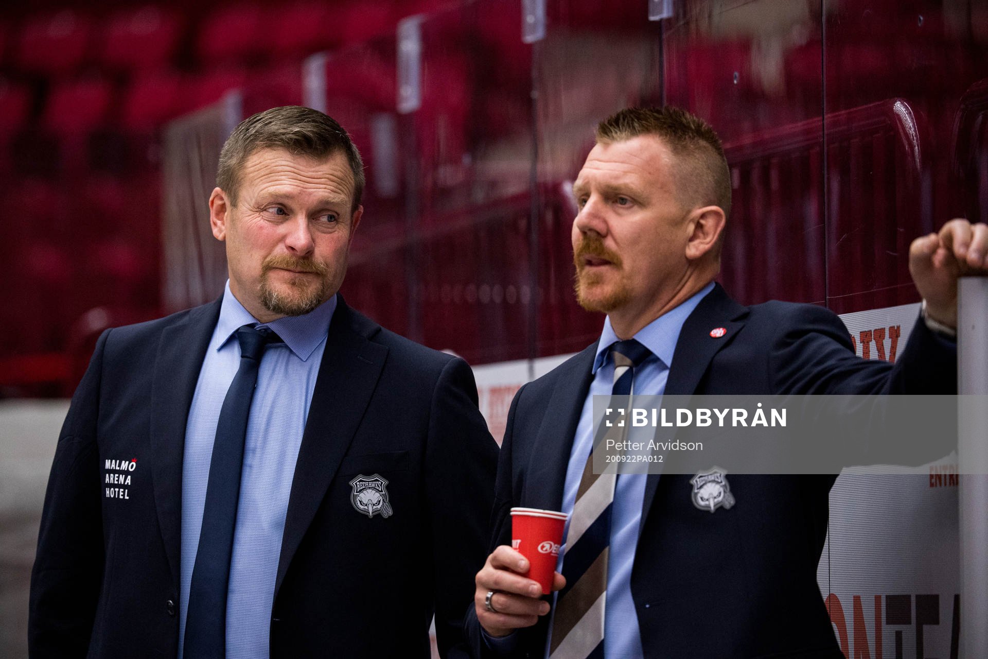 Malmö Redhawks tränare Joakim Fagervall och assisterande