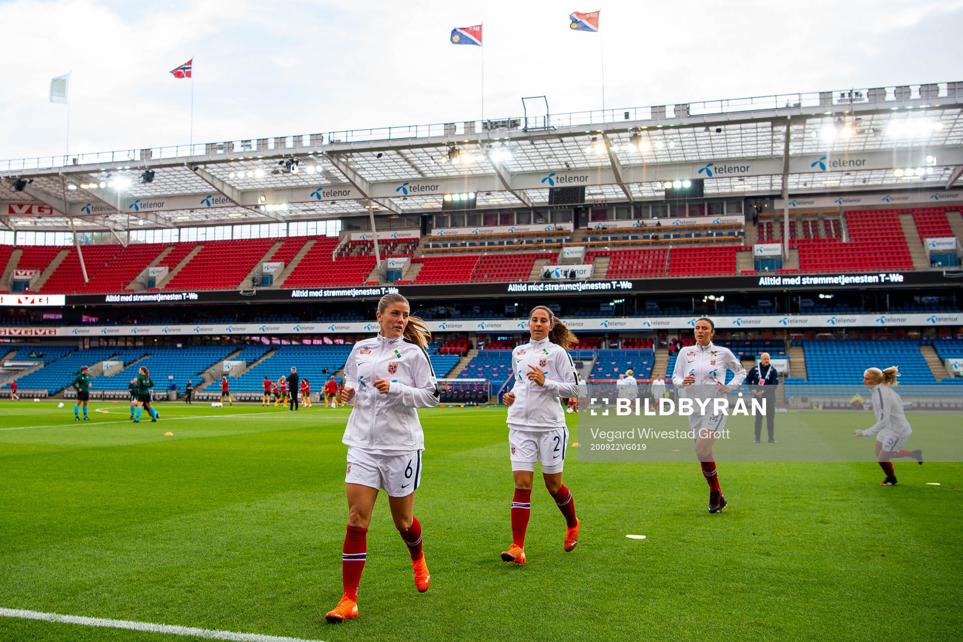 Maren Mjelde, Ingrid Moe Wold and Ingrid Syrstad Engen of