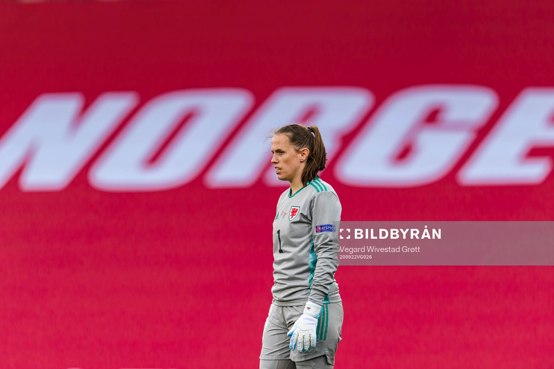 Goalkeeper Laura O'Sullivan of Wales