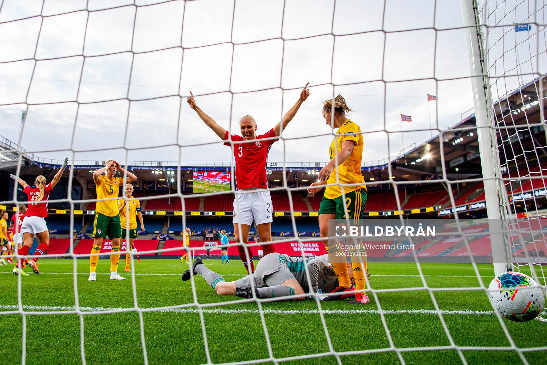 Maria Thorisdottir of Norway celebrates