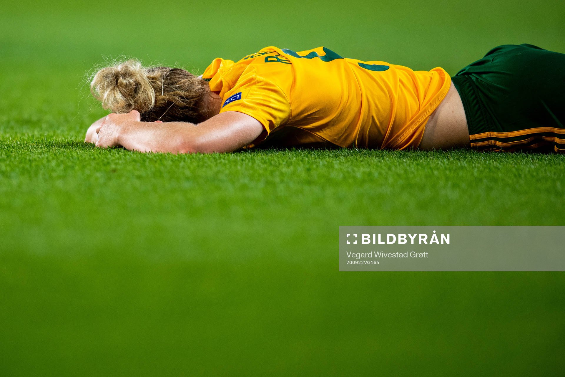 Rhiannon Roberts of Wales in pain