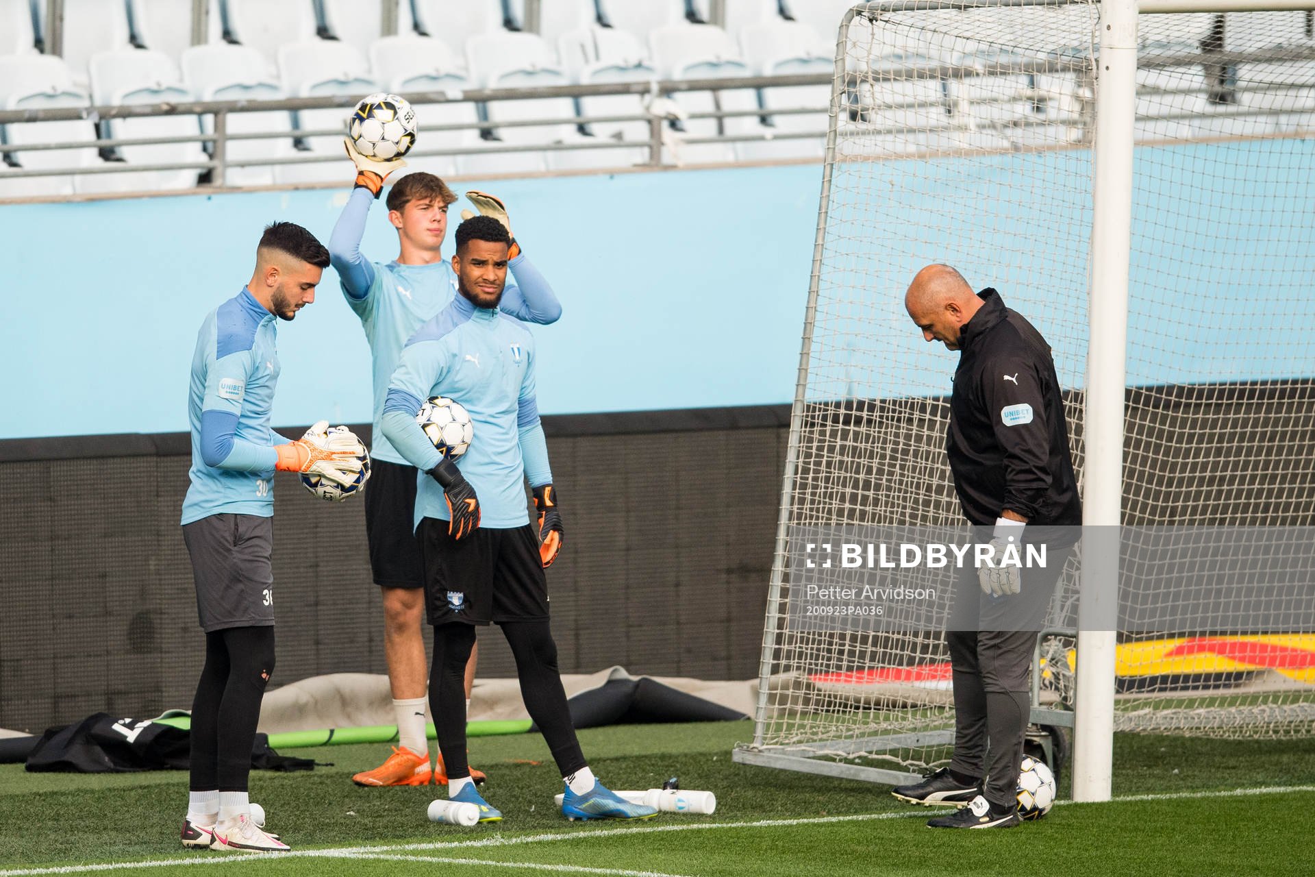 Goalkeeper Marko Johansson, goalkeeper Lamin Sarr,