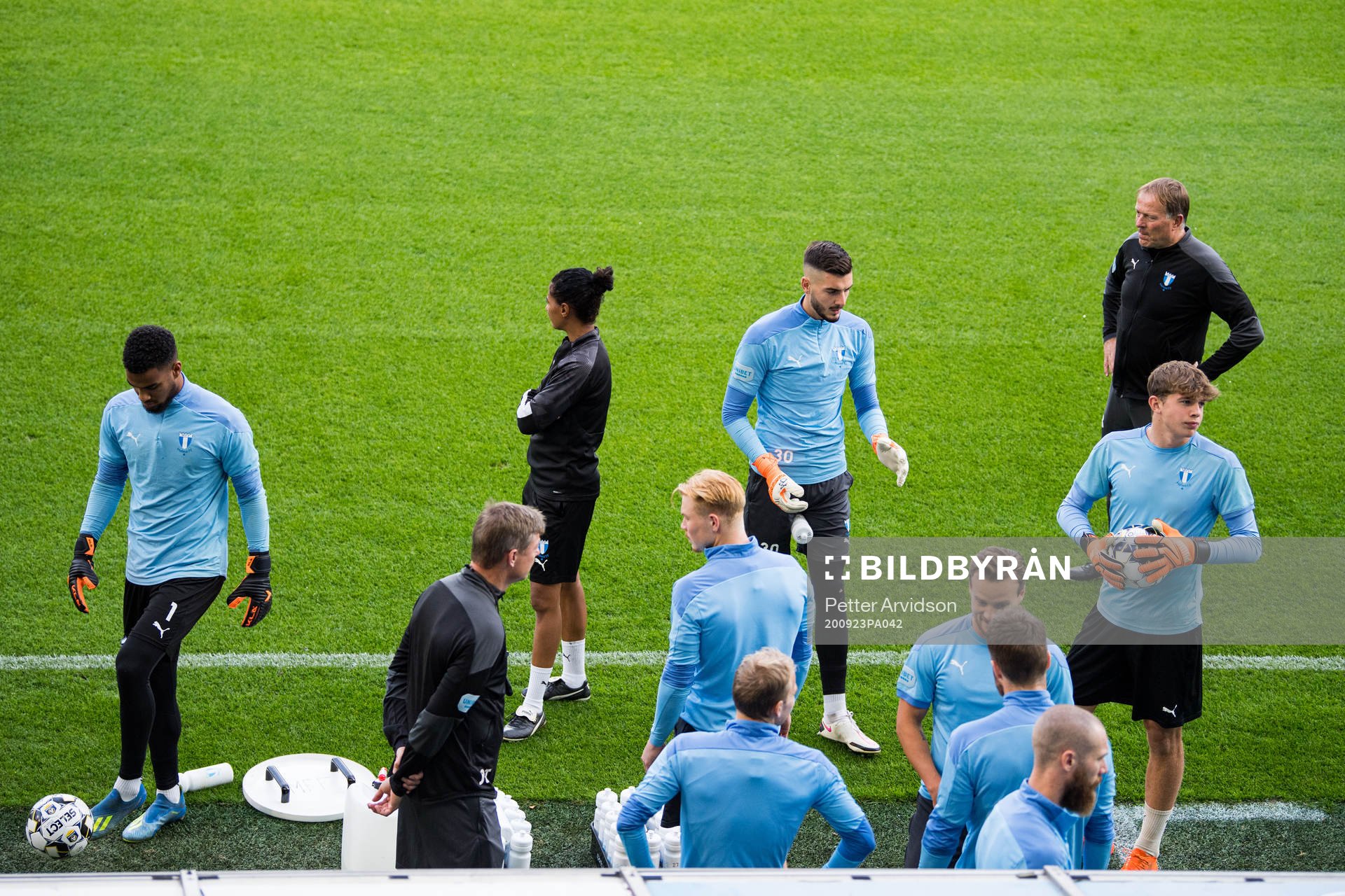 Goalkeeper Lamin Sarr, goalkeeper Marko Johansson and