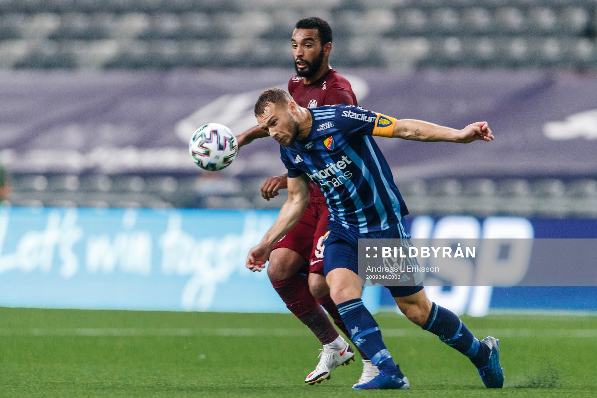 Billel Omrani of CFR Cluj and Jesper Karlström of