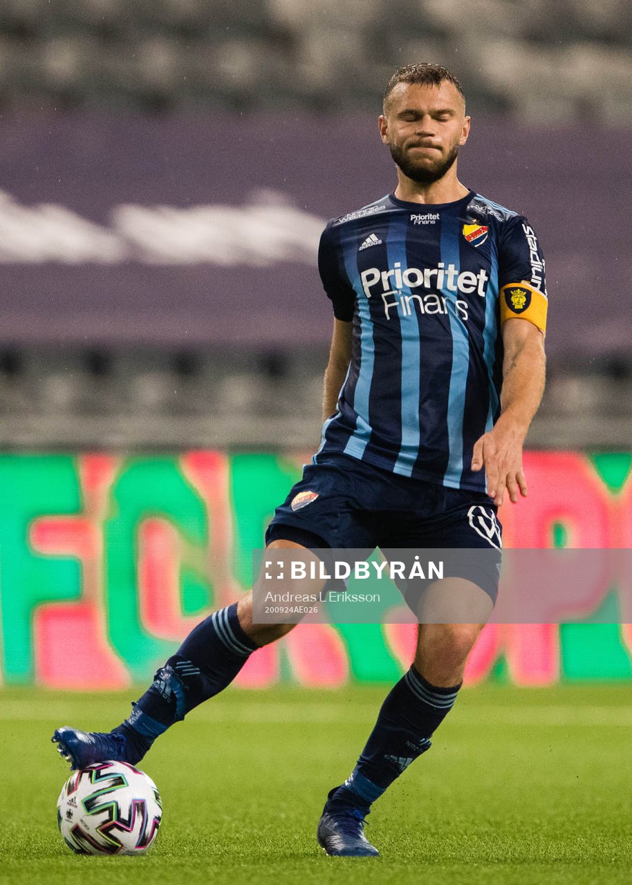 Jesper Karlström of Djurgården looks dejected