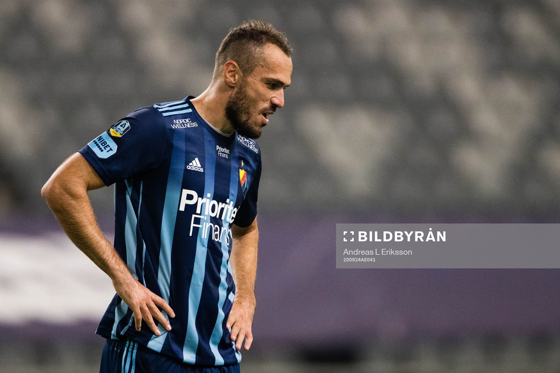 Emir Kujovic of Djurgården looks dejected