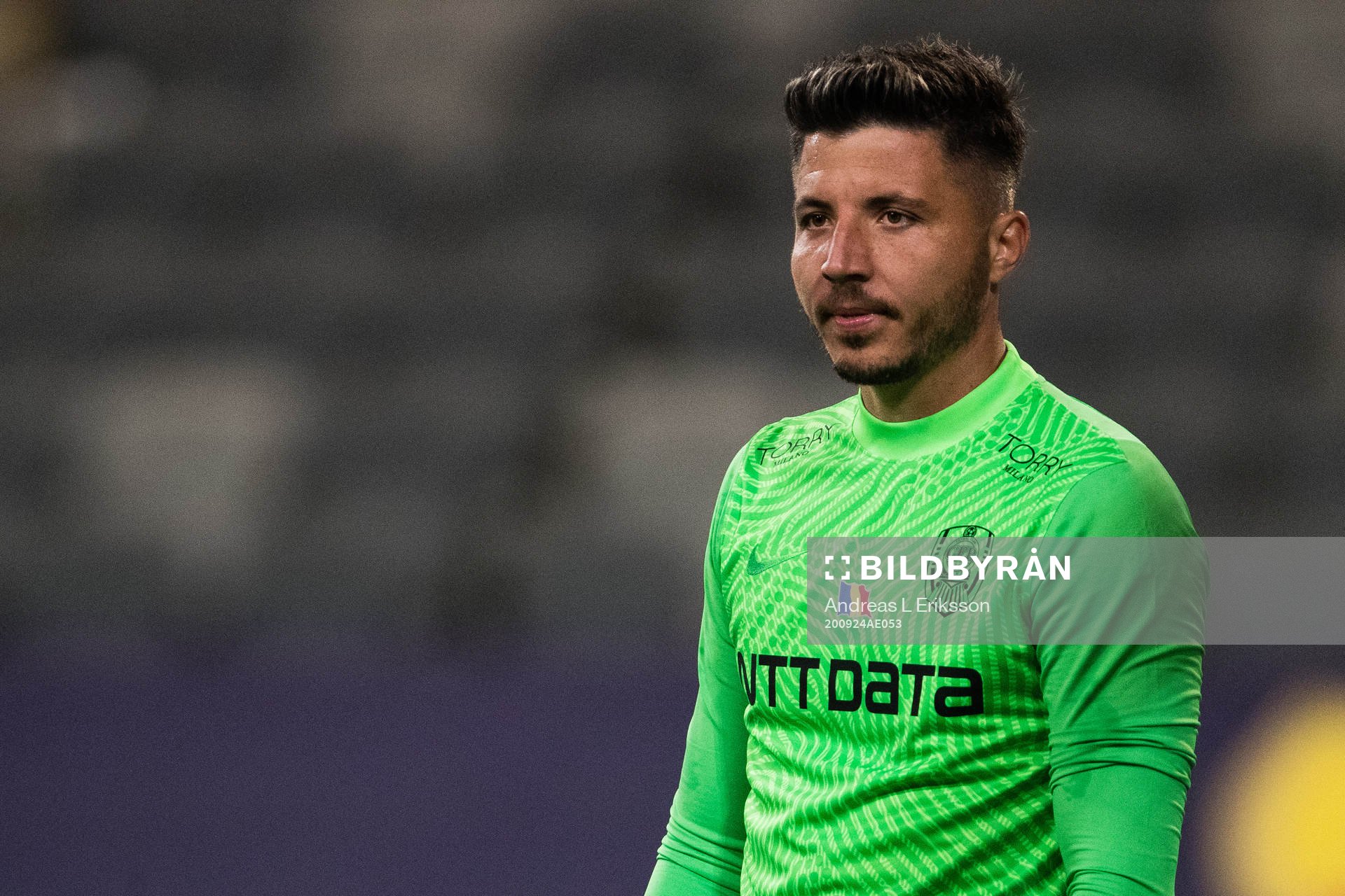 Goalkeeper Cristian Balgradean of CFR Cluj