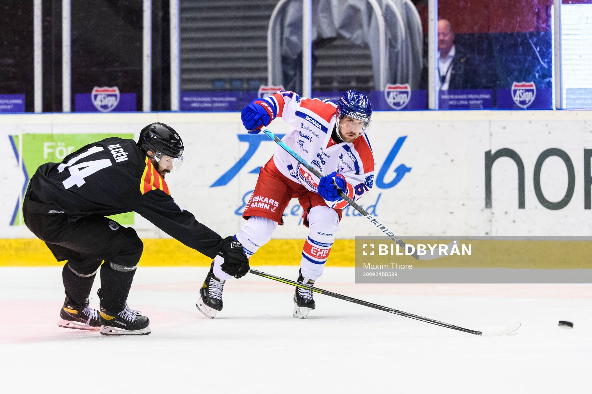 Brynäs Johan Alcén och Oskarshamns Emil Wahlberg