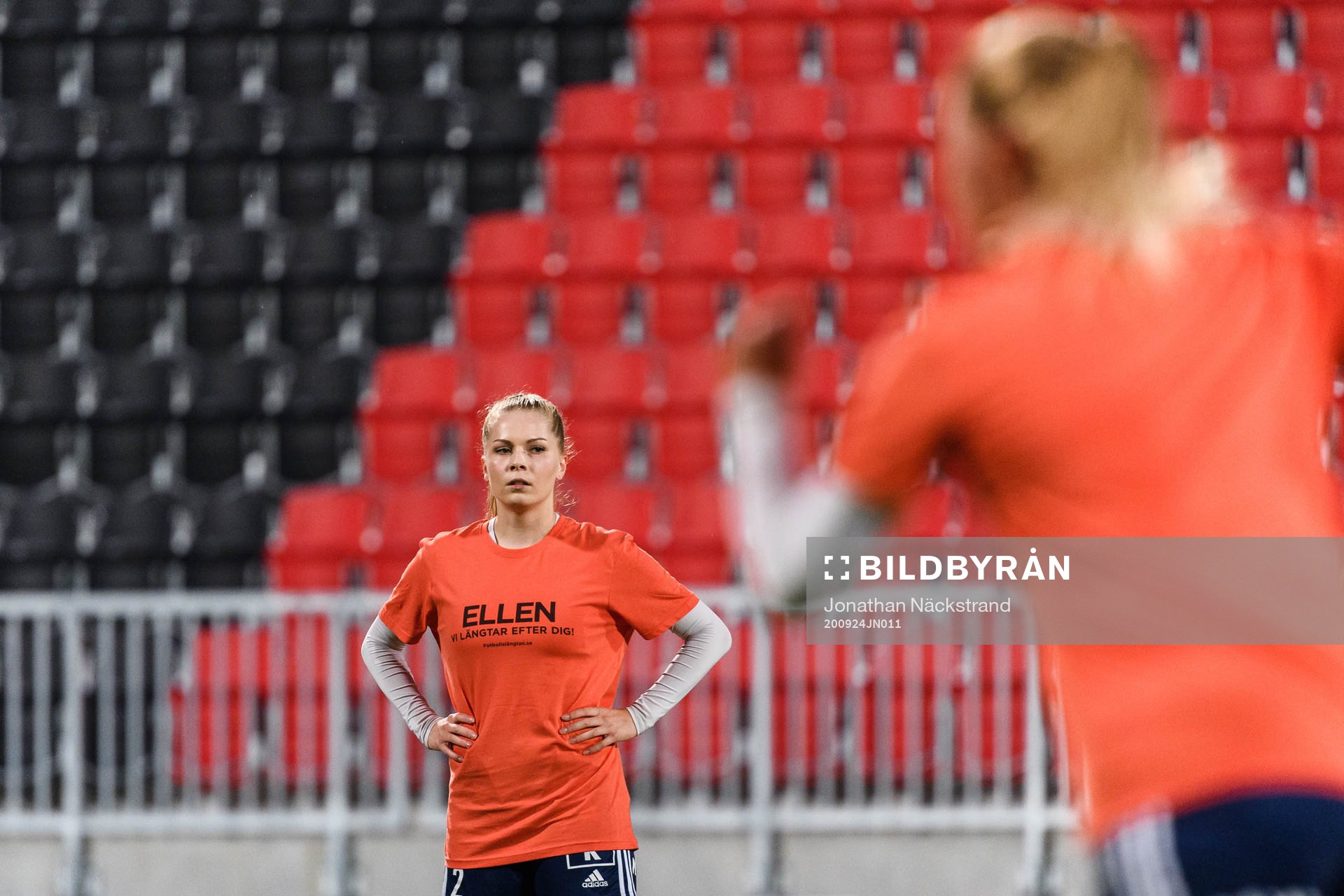 Älvsjös Moa Liwendahl inför fotbollsmatchen i Elitettan mellan Brommapojkarna och Älvsjö den 24 september 2020 i Stockholm.