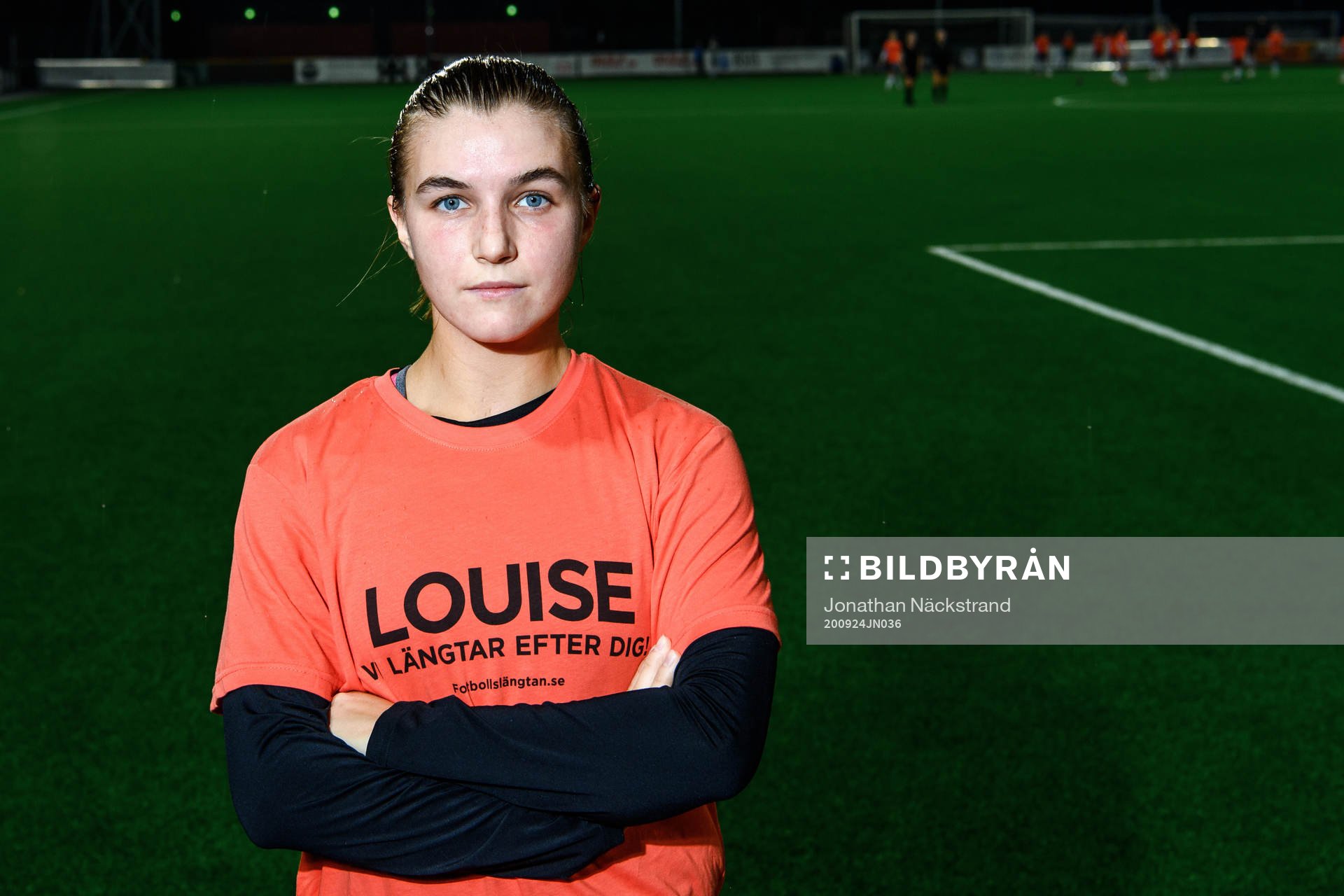 Brommapojkarnas Mathilda Lindström poserar för porträtt inför fotbollsmatchen i Elitettan mellan Brommapojkarna och Älvsjö den 24 september 2020 i Stockholm.