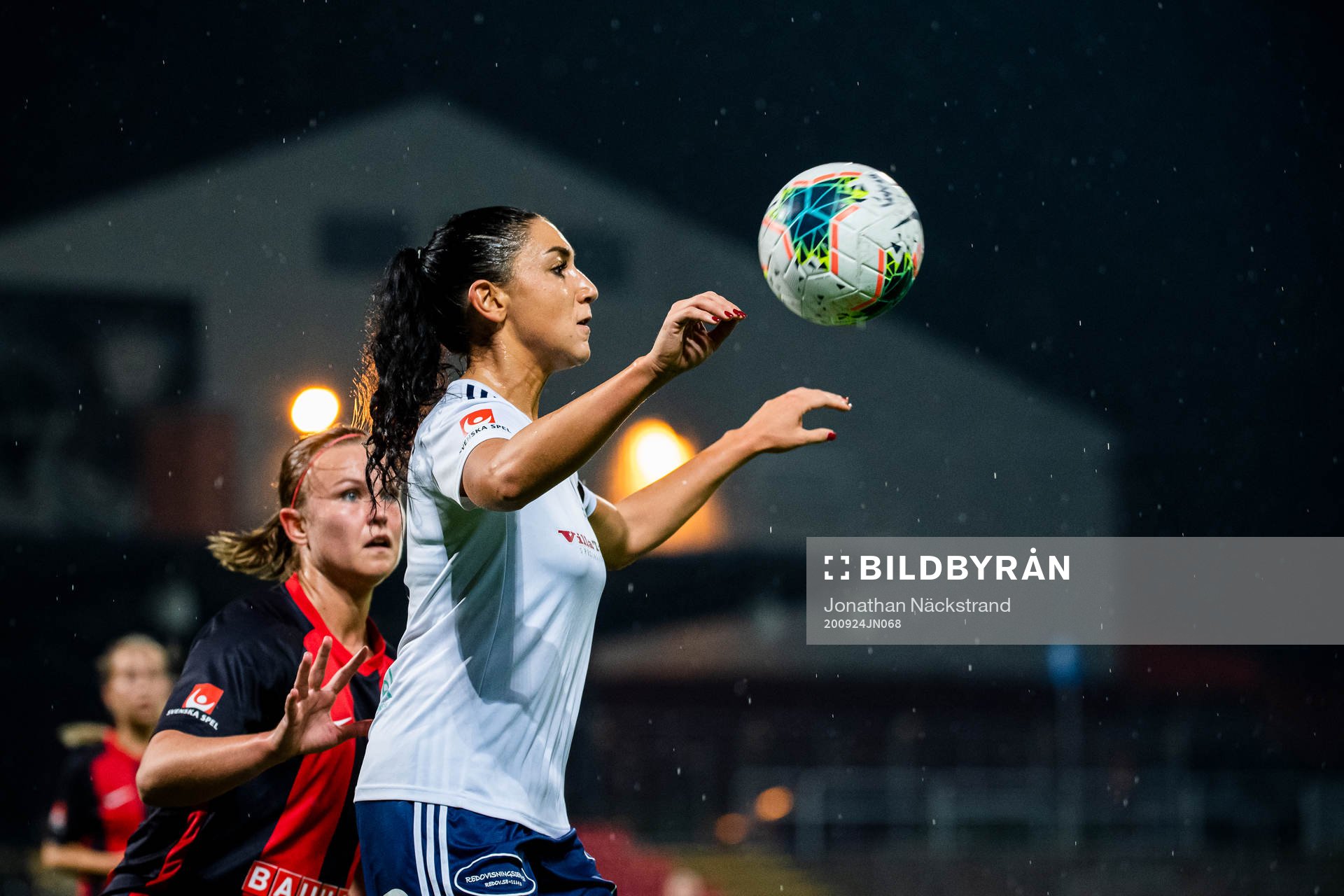 Älvsjös Maria Poli under fotbollsmatchen i Elitettan mellan Brommapojkarna och Älvsjö den 24 september 2020 i Stockholm.