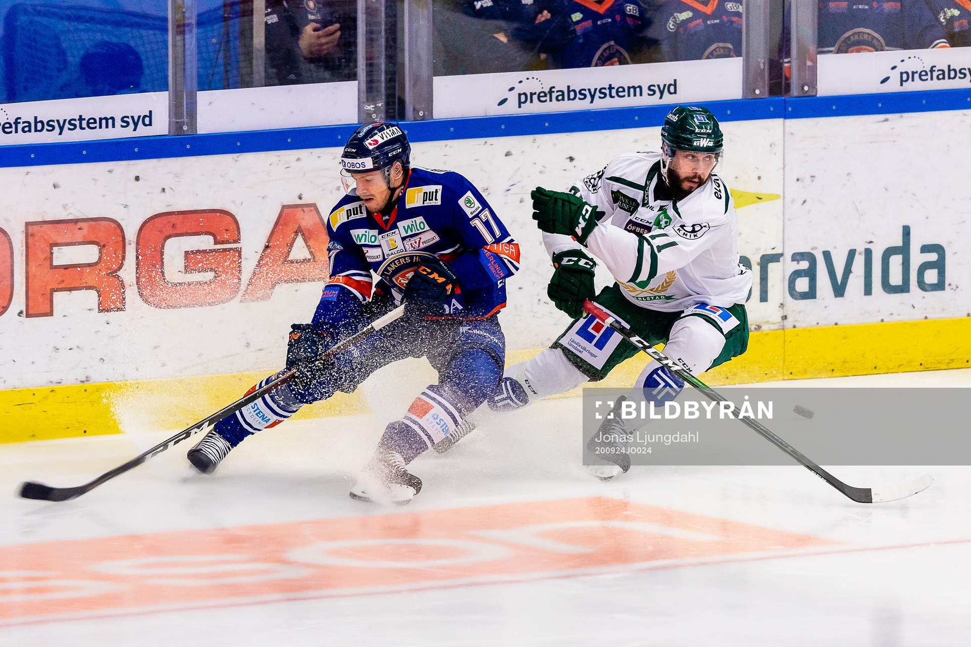 Växjös Emil Forslund och Färjestads Jesse Virtanen