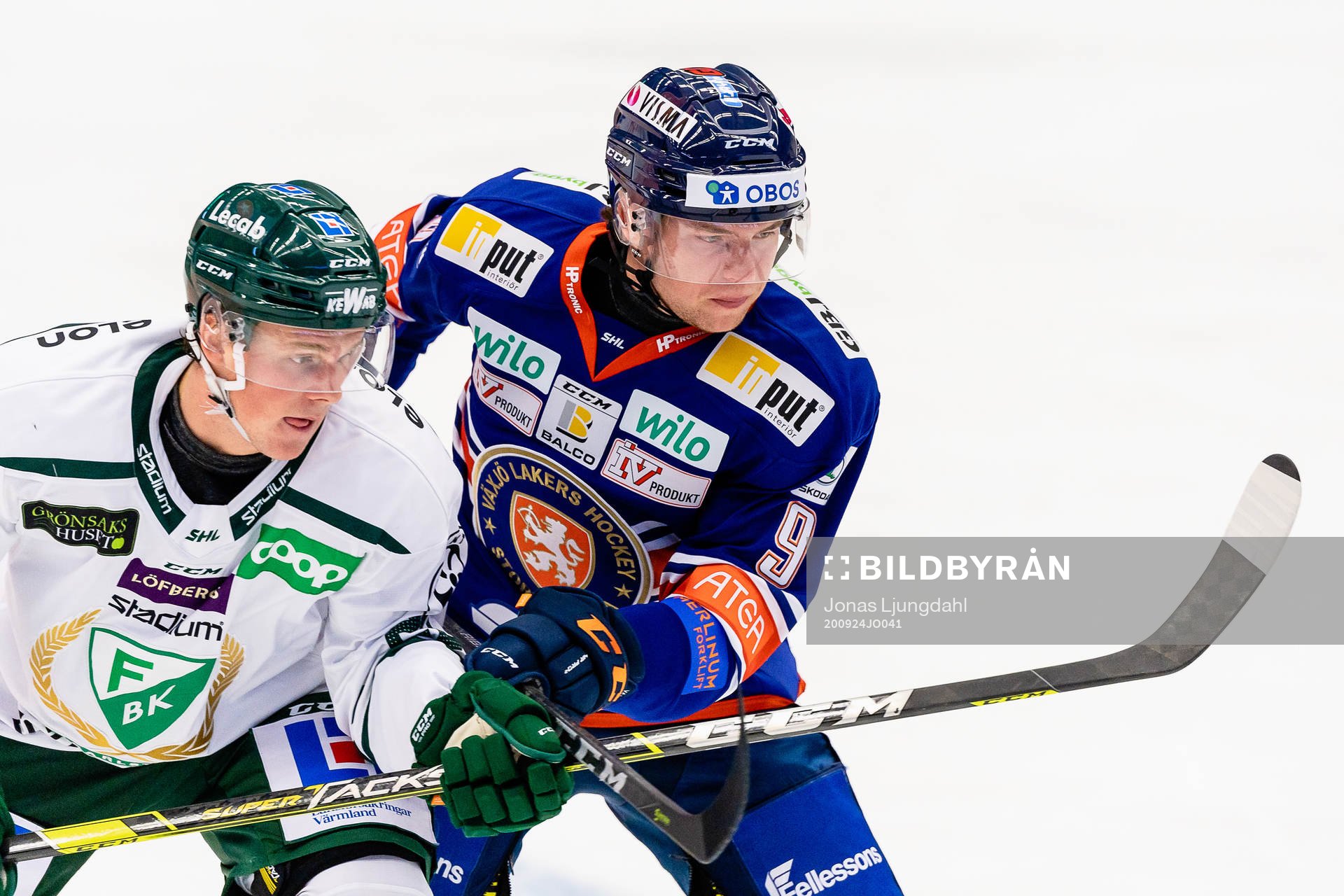 Färjestads Olle Lycksell  och Växjös Marcus Davidsson