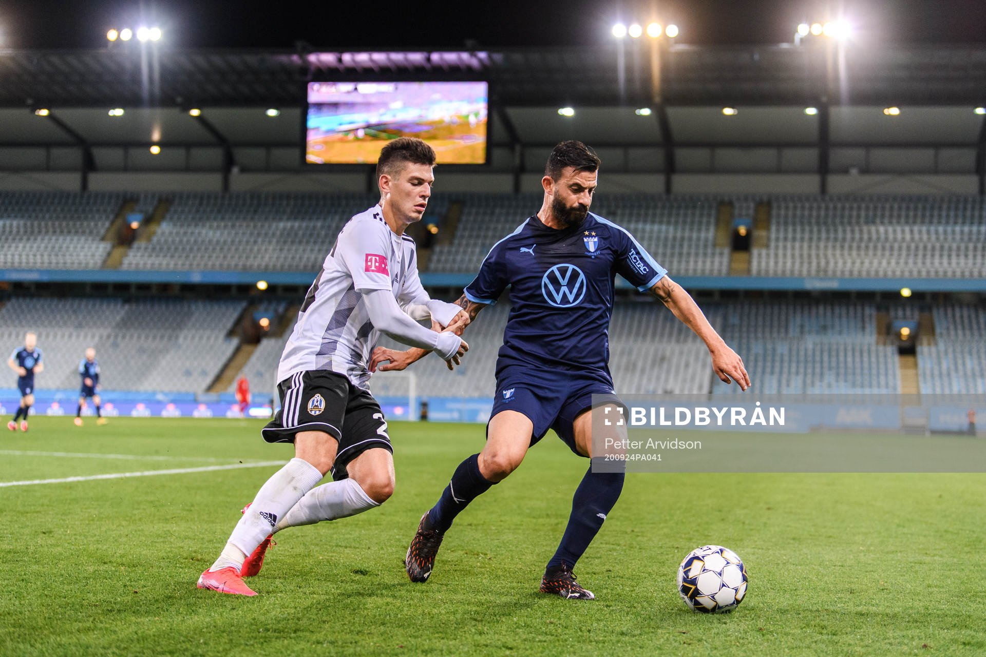 Behrang Safari of Malmö FF and Fran Karacic of Lokomotiva