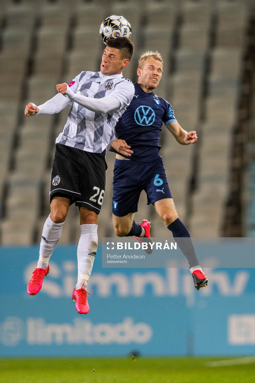 Fran Karacic of Lokomotiva Zagreb and Oscar Lewicki of