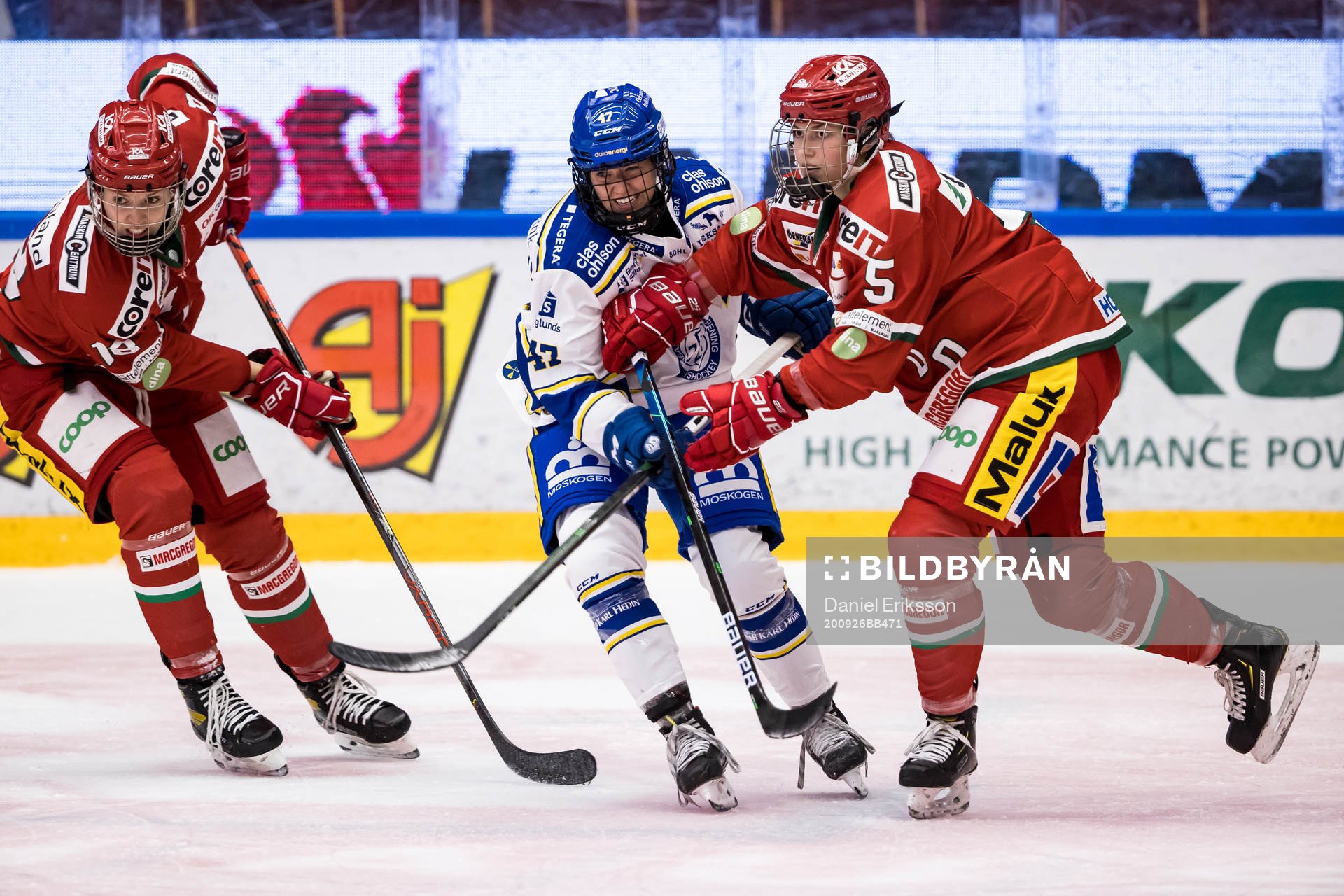 Modos Lore Baudrit och Leksands Abigael Thiessen och Modos