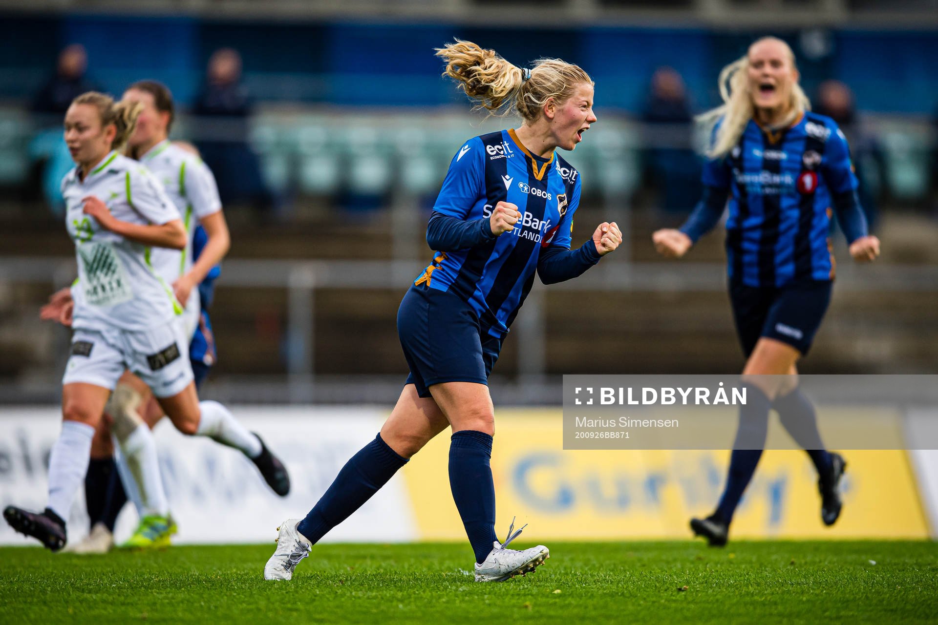 Justine Kvaleng Kielland of Stabæk celebrates