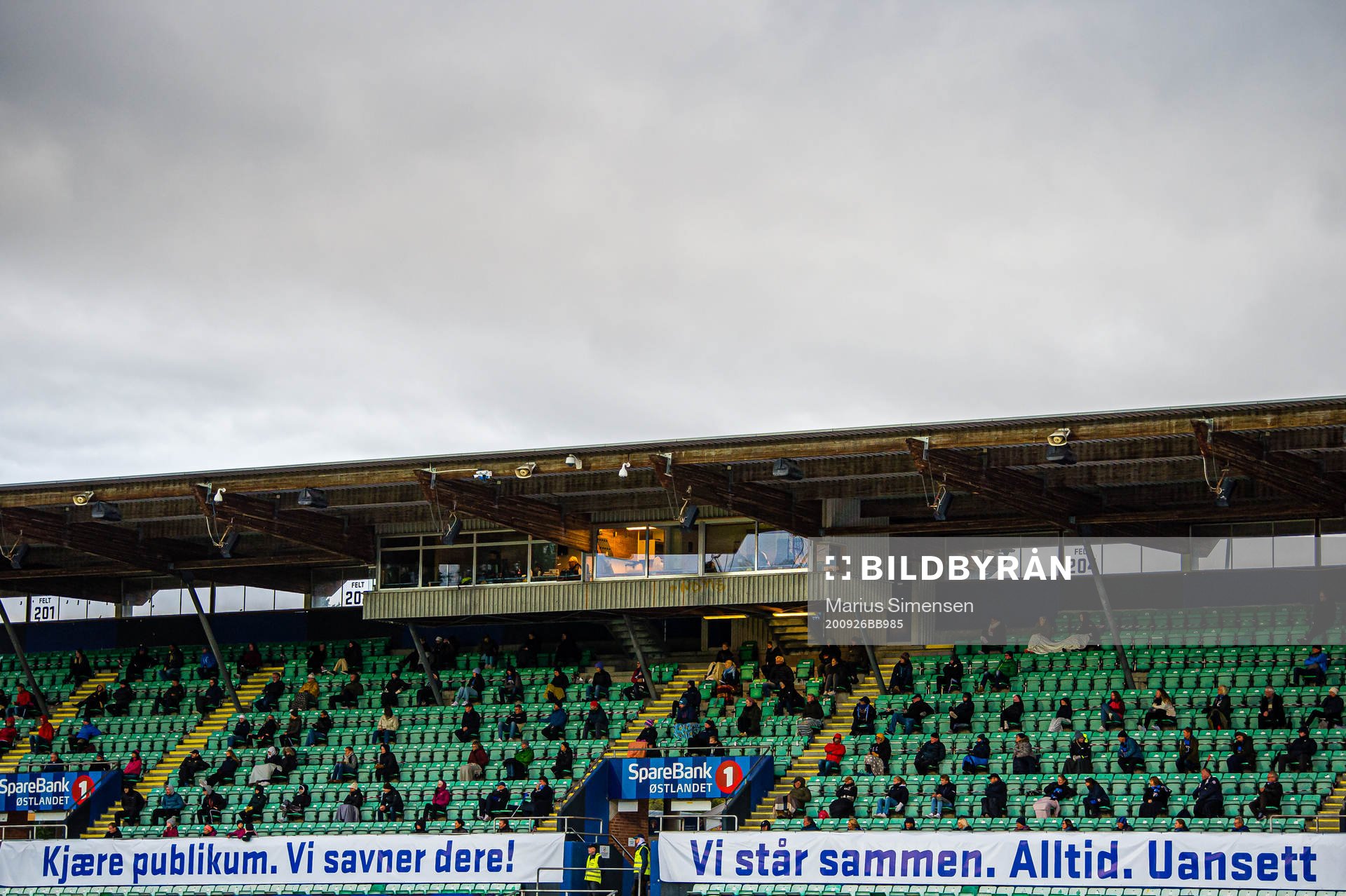 Spectators in the stands