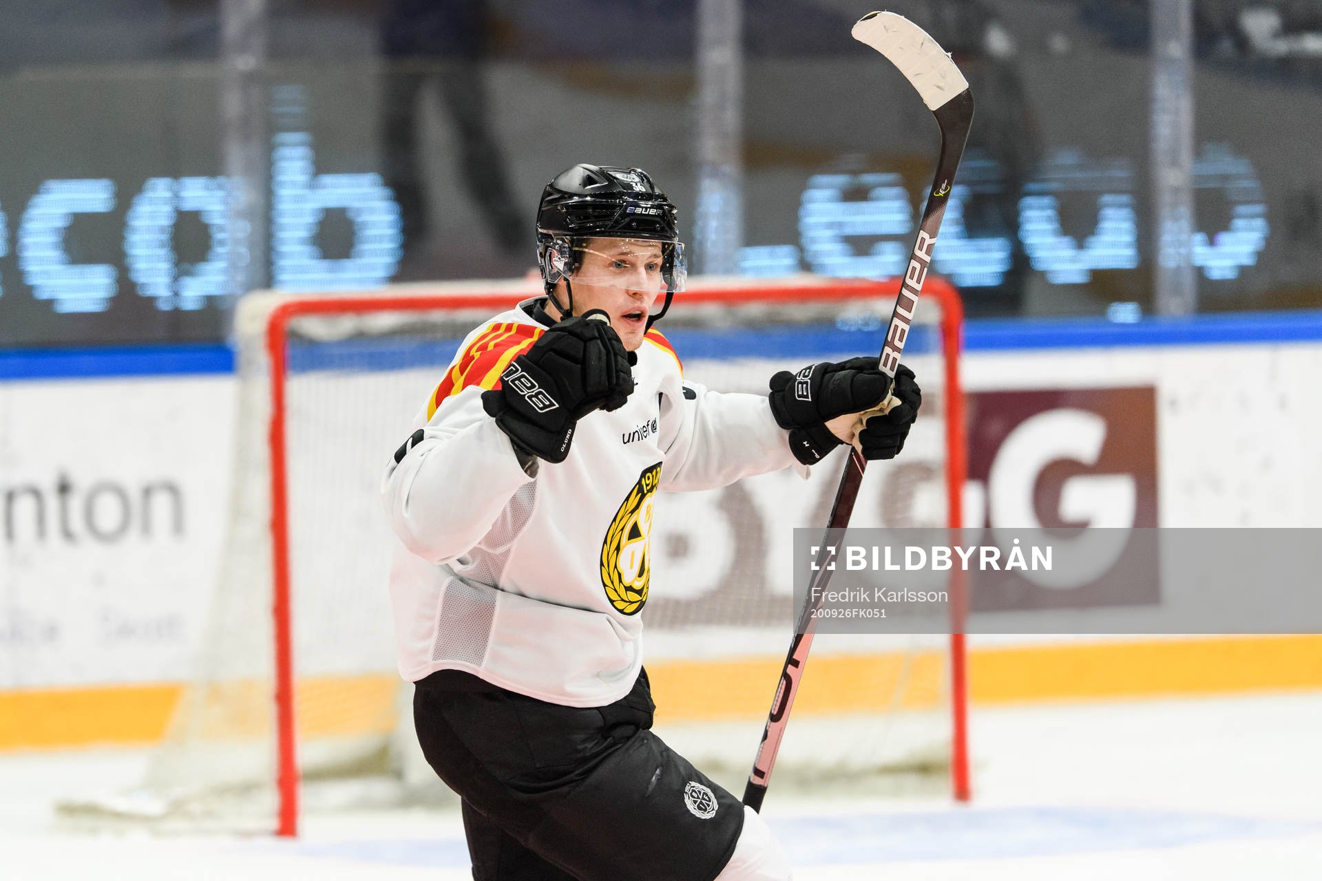 Brynäs Linus Ölund jublar