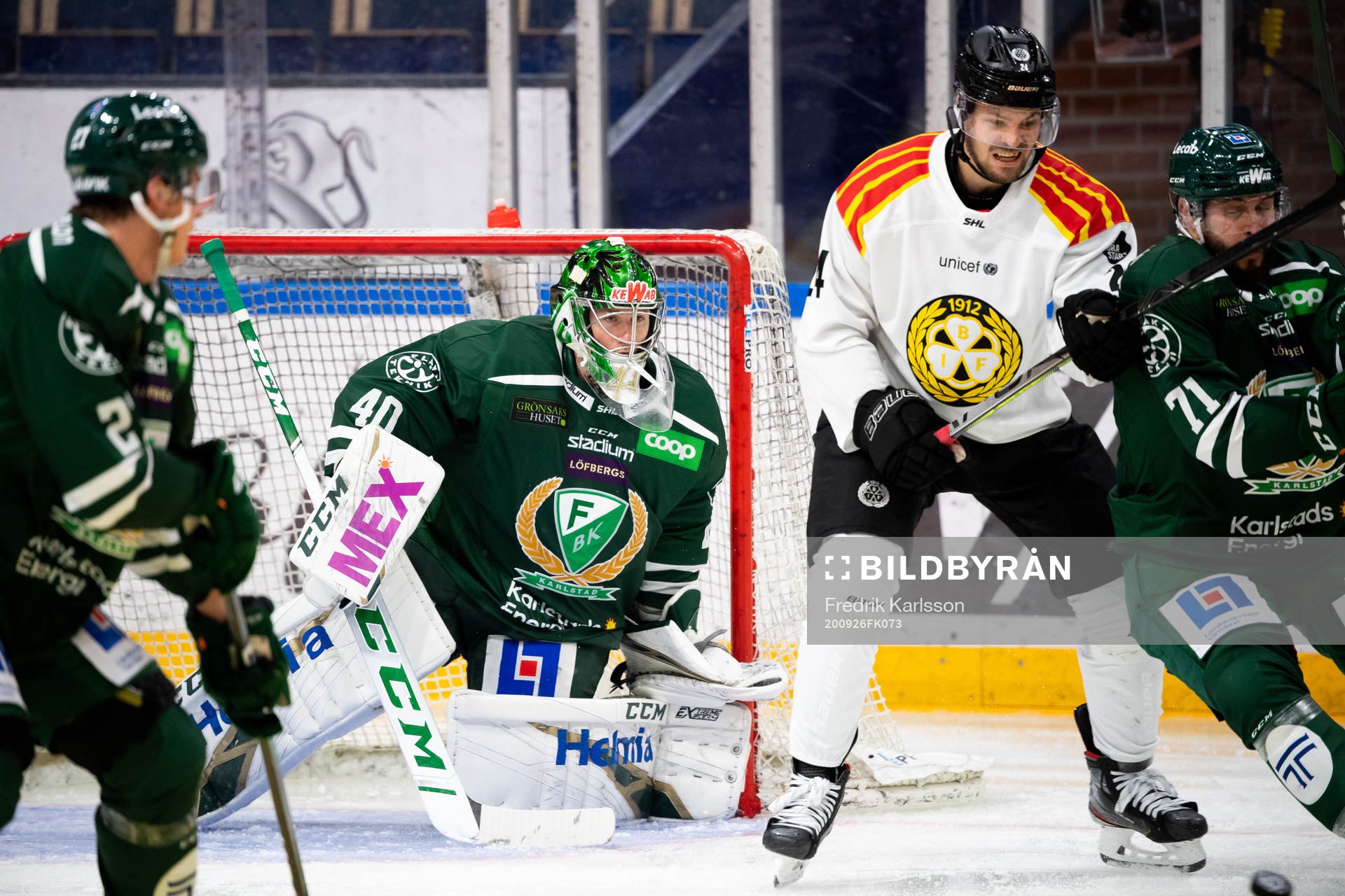 Färjestads målvakt Henrik Haukeland