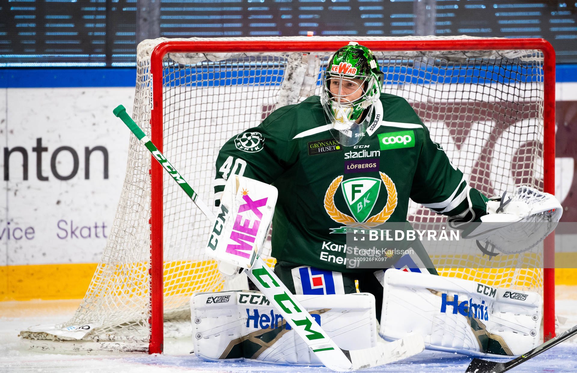 Färjestads målvakt Henrik Haukeland