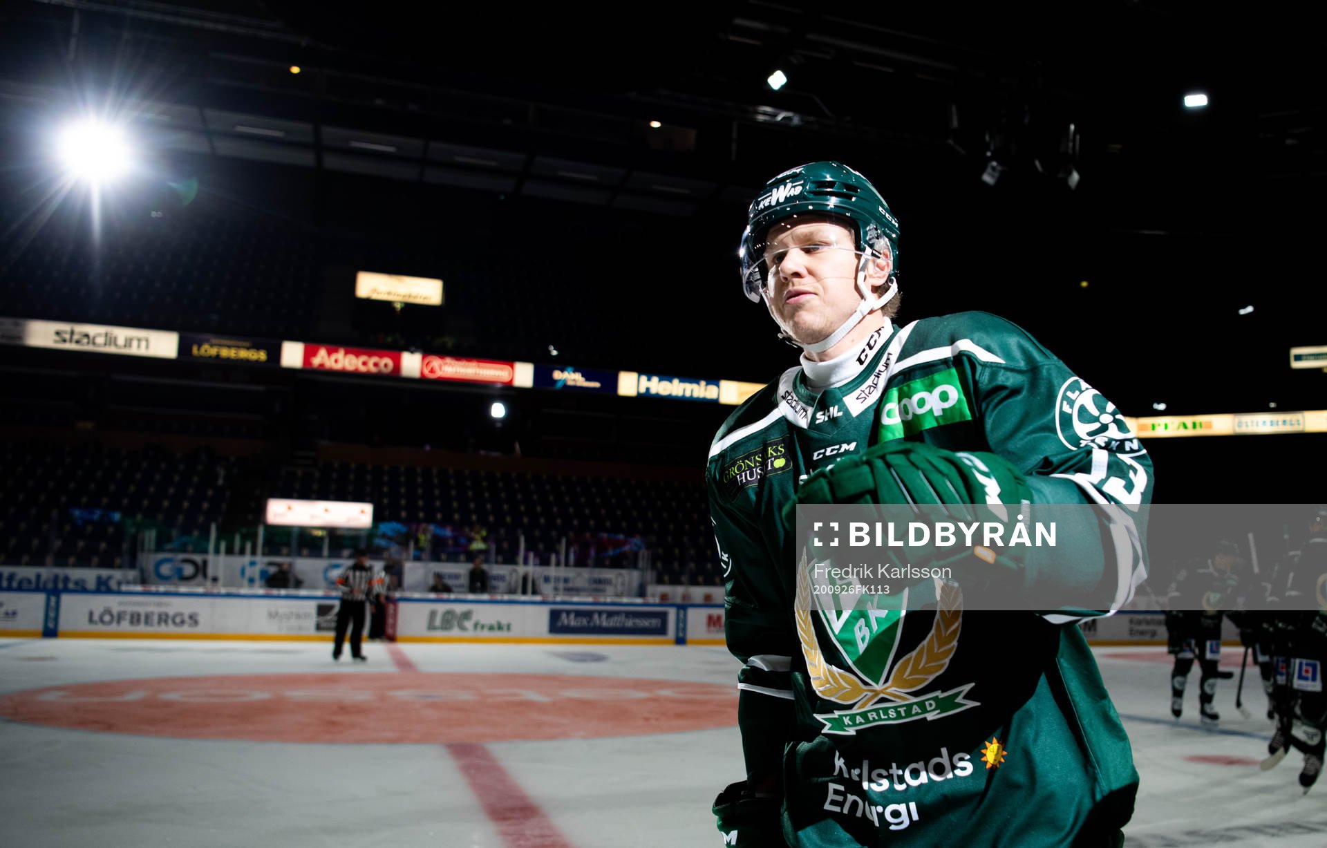 Färjestads Daniel Viksten jublar
