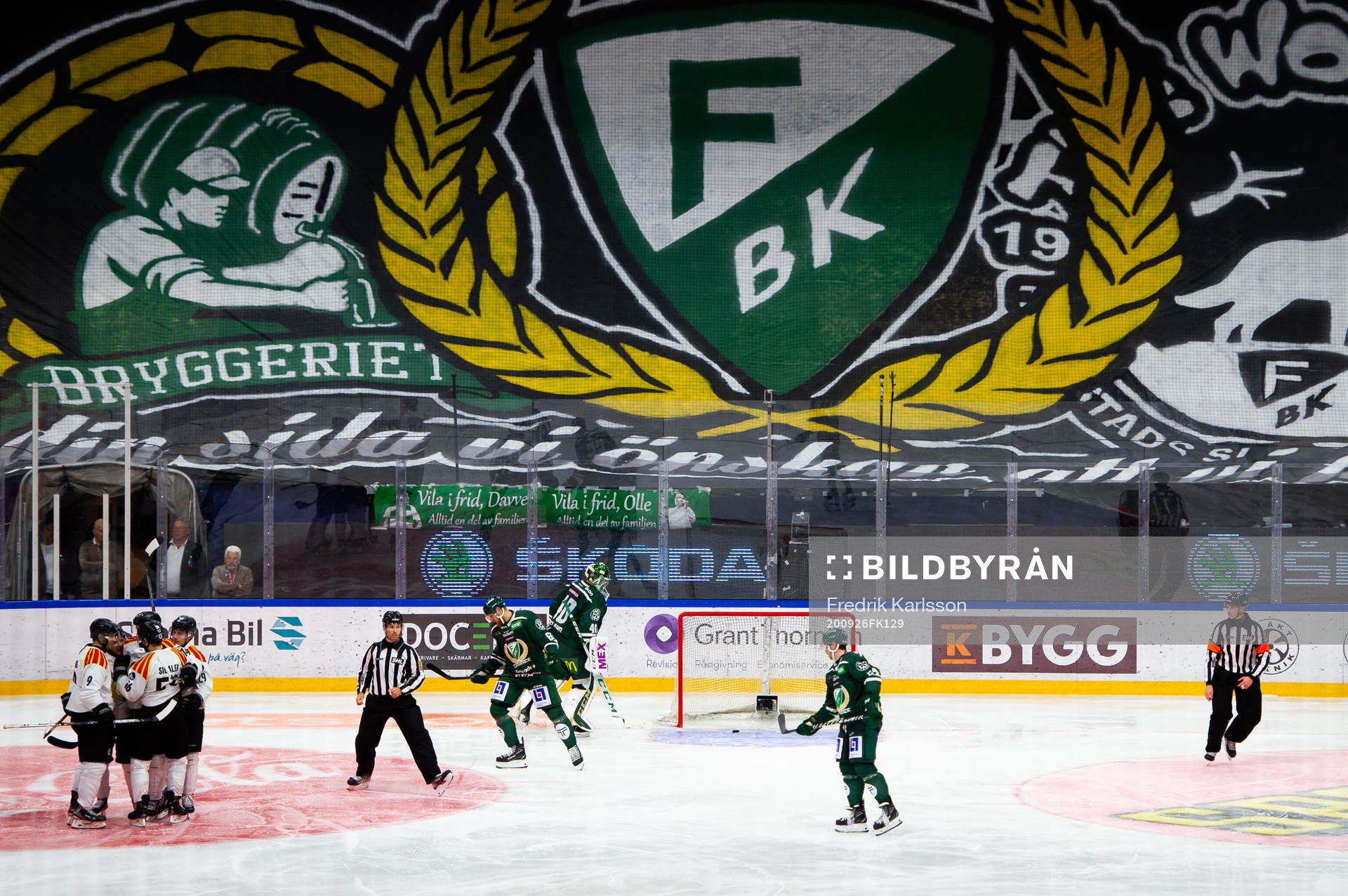 Brynäs spelare jublar