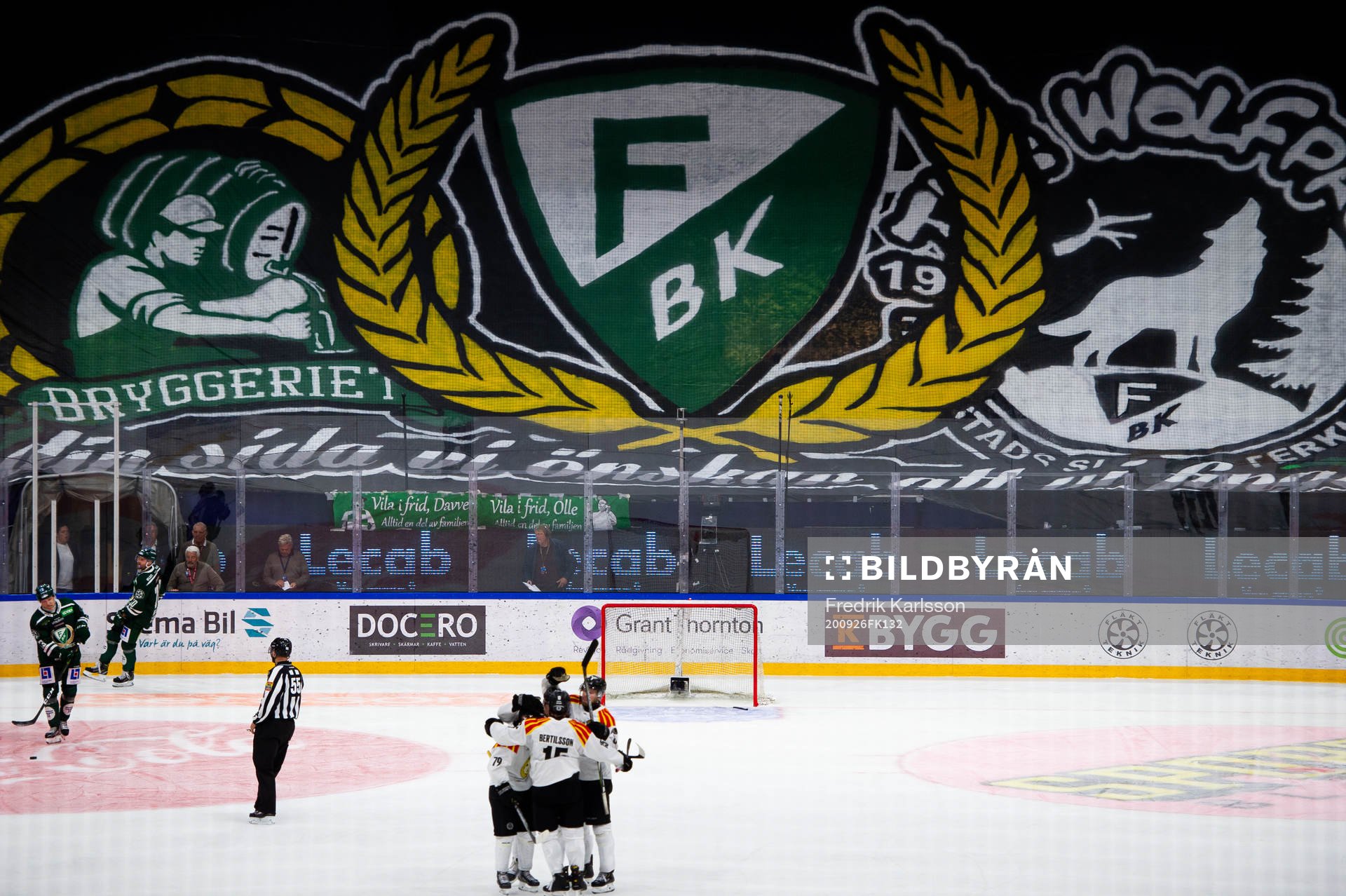 Brynäs spelare jublar