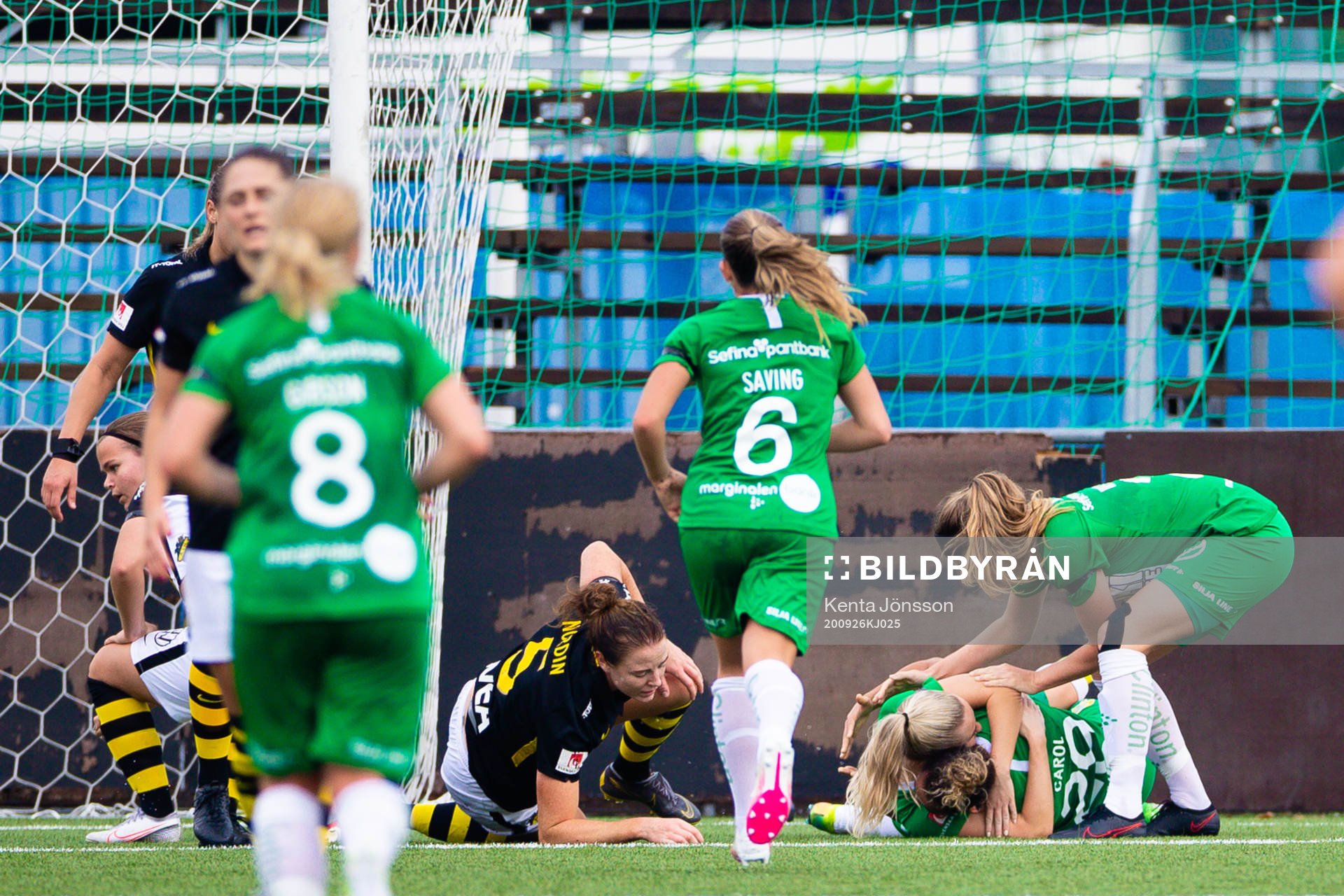 Hammarbys Emma Jansson jublar
