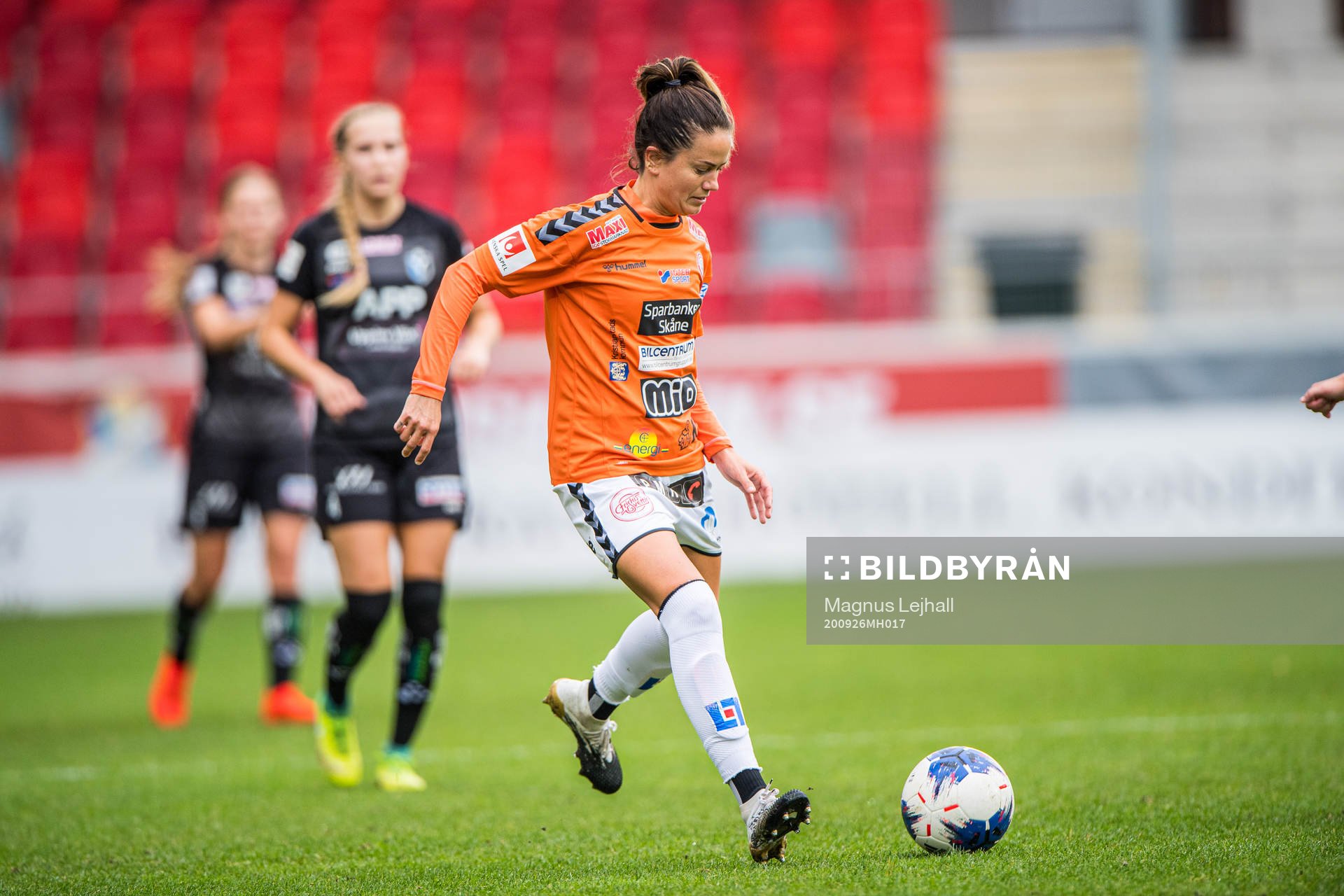 Kristianstads Lauren Barnes under fotbollsmatchen i Damallsvenskan mellan Växjö och Kristianstad den 26 september 2020 i Växjö.