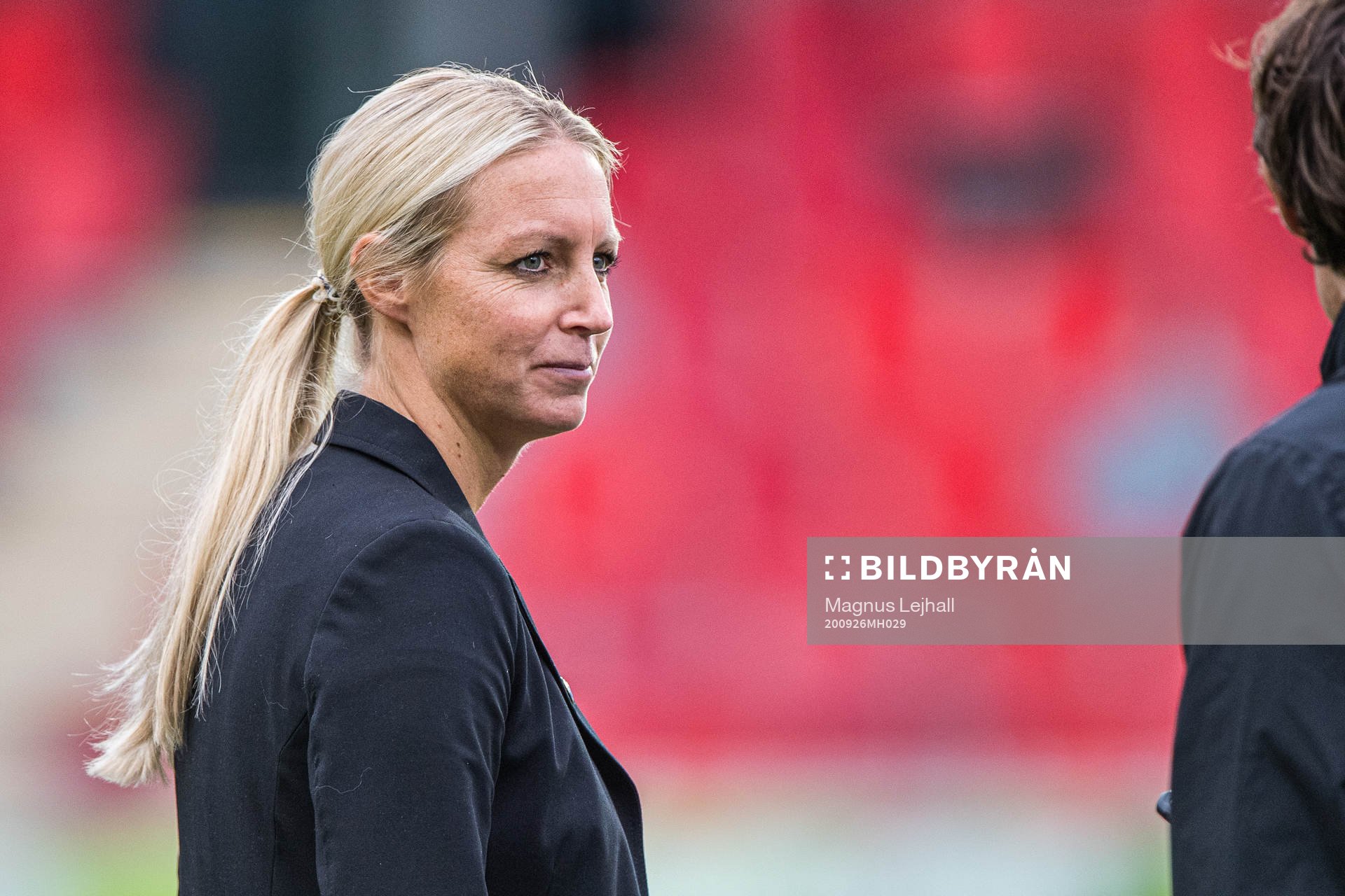 Växjös tränare Maria Nilsson jublar