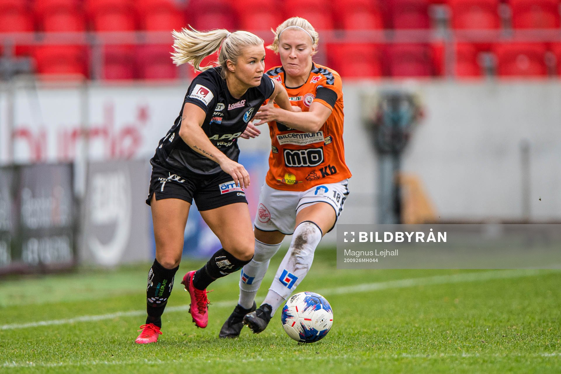 Växjös Amanda Johnsson Haar och Kristianstads Jutta