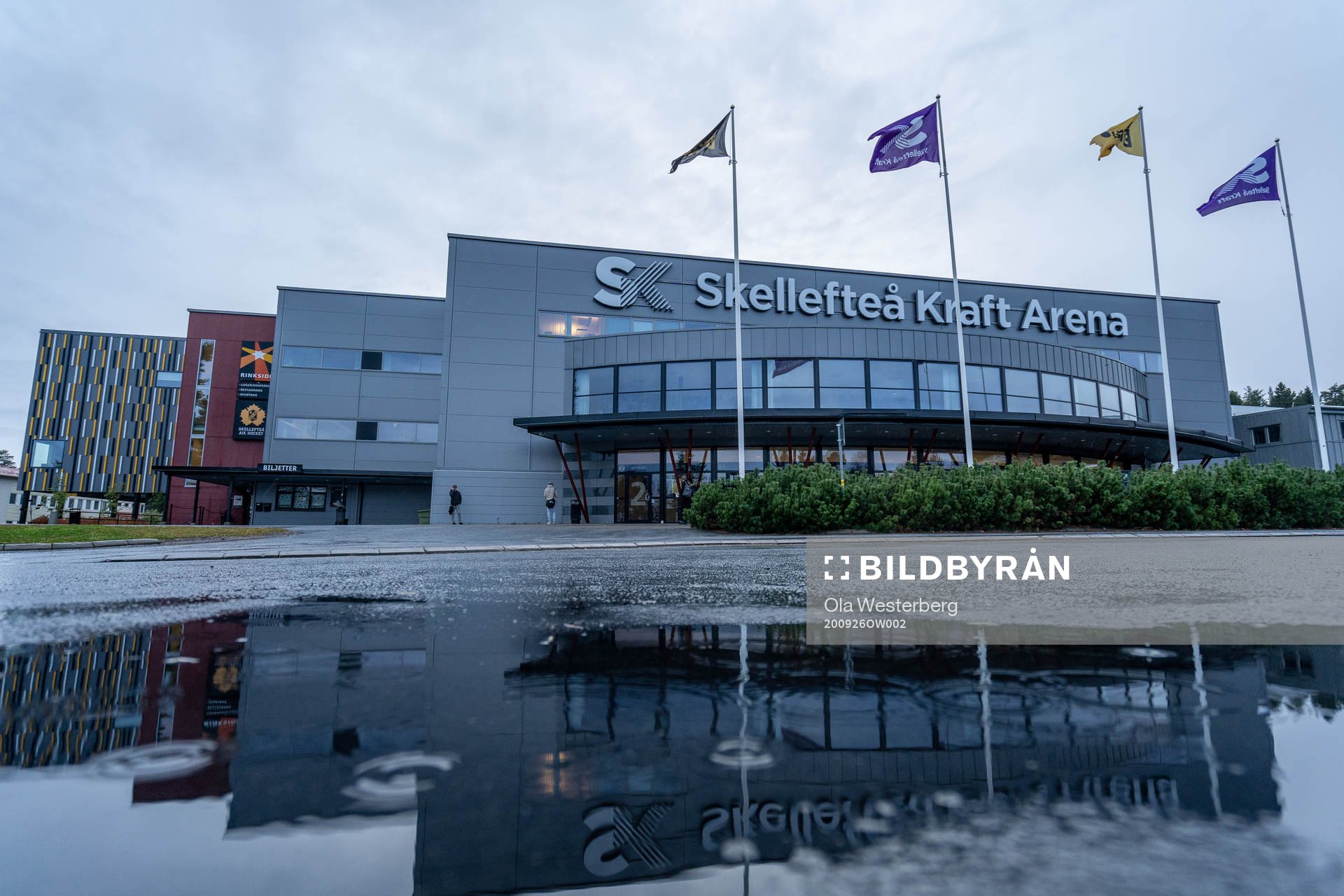 Ett regnigt Skellefteå Kraft Arena