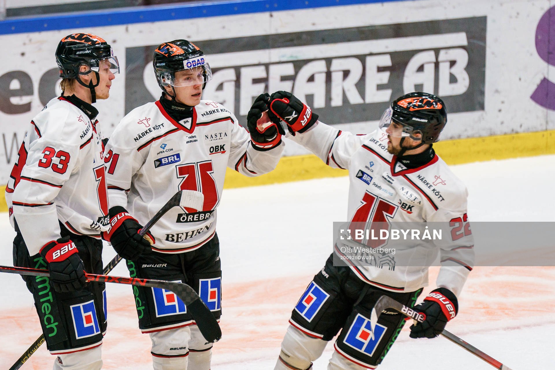 Örebros Christopher Mastomäki , Linus Öberg och Jonathan