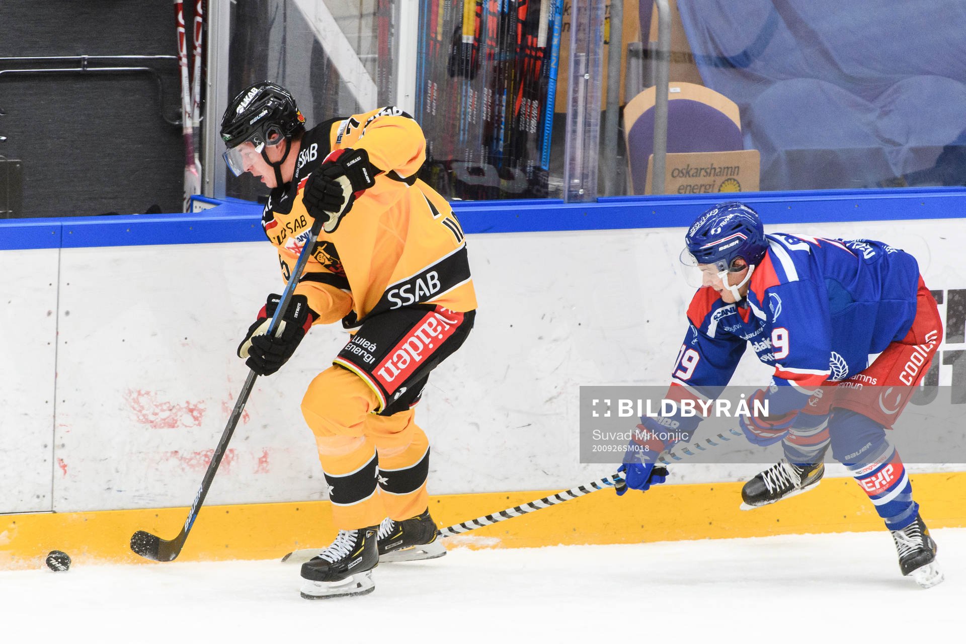 Luleås Arttu Ilomäki och Oskarshamns Tyler Kelleher