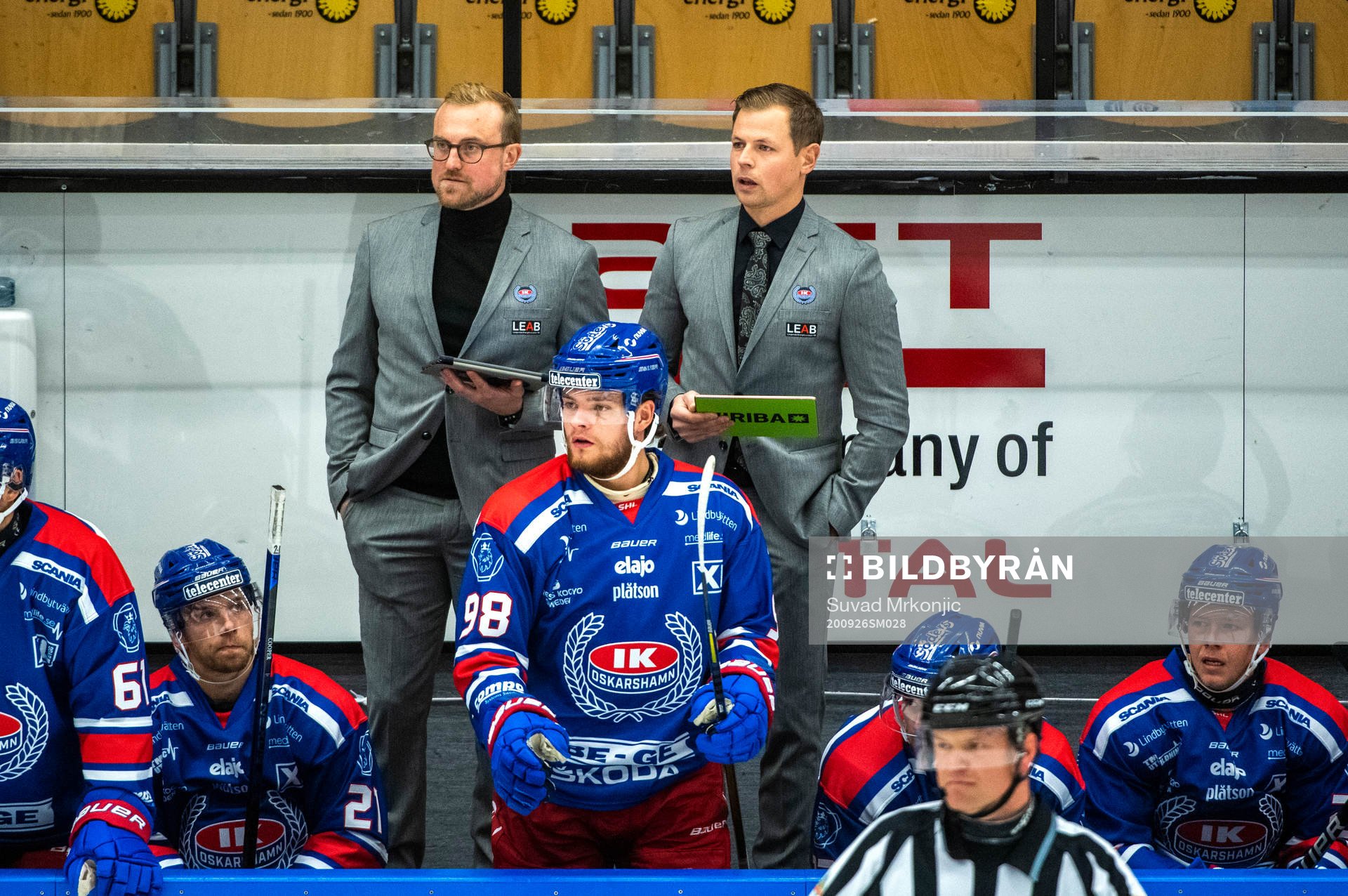Oskarshamns tränare Martin Filander och assisterande