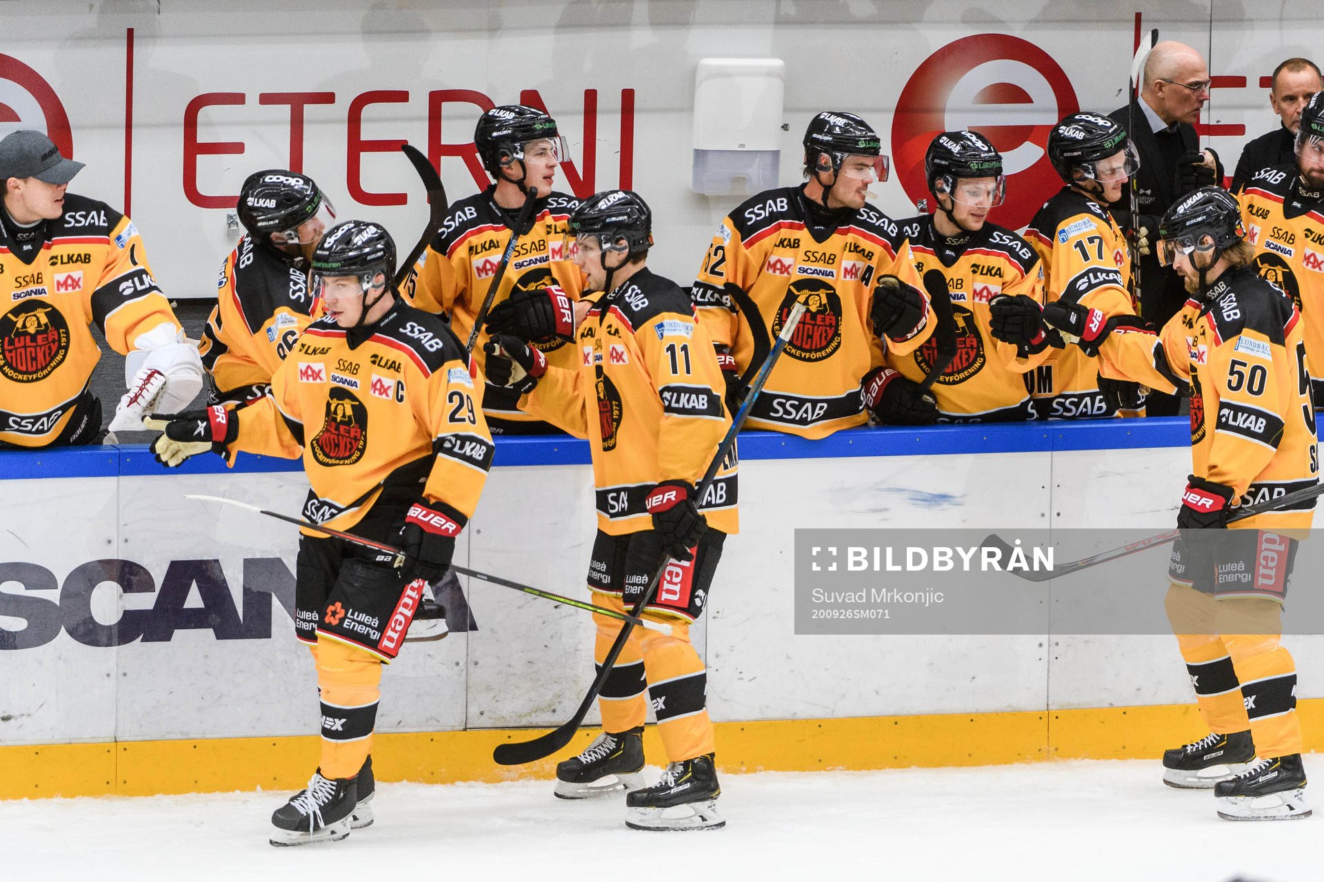 Luleås Erik Gustafsson , Petter Emanuelsson och Daniel