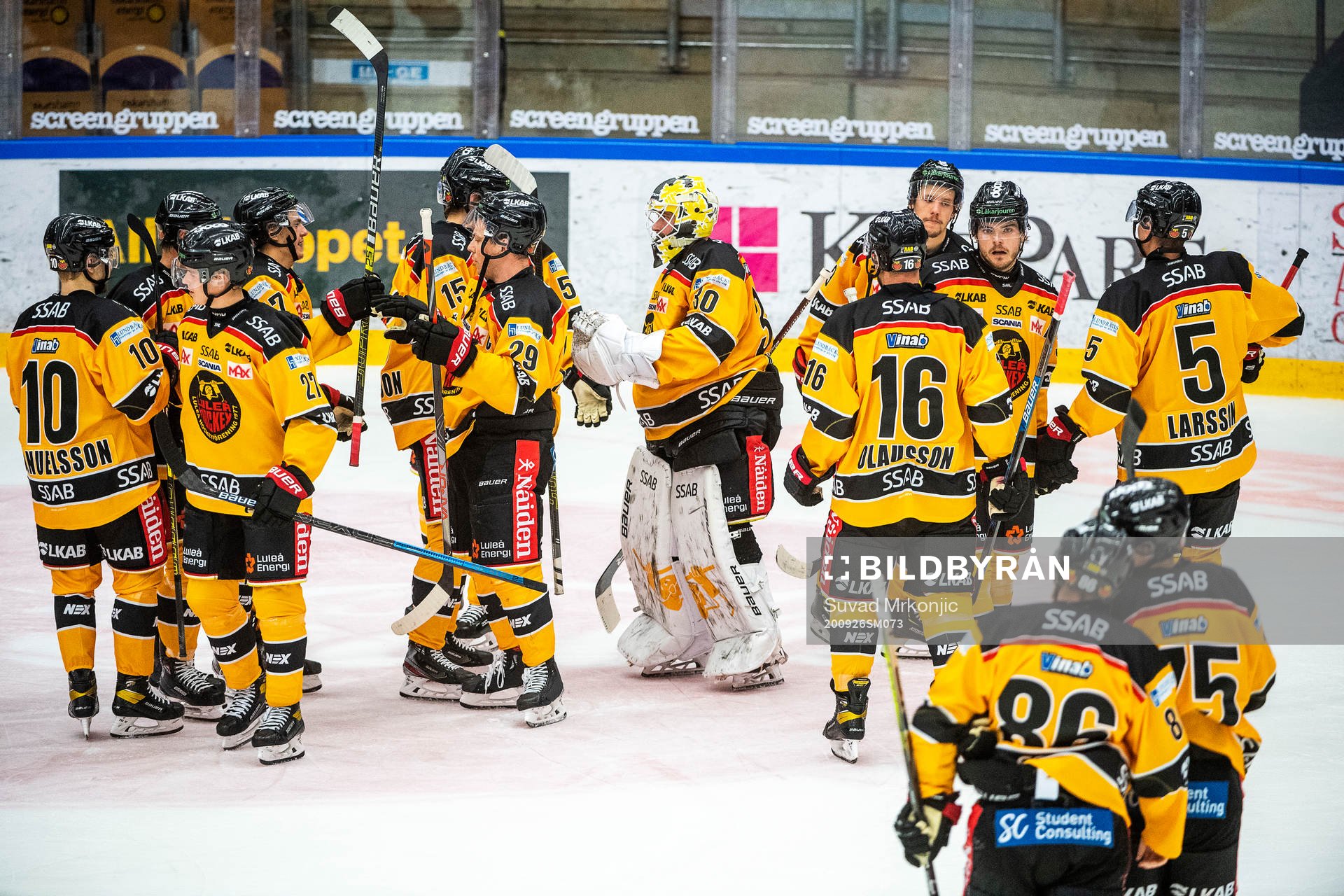 Luleås spelare jublar