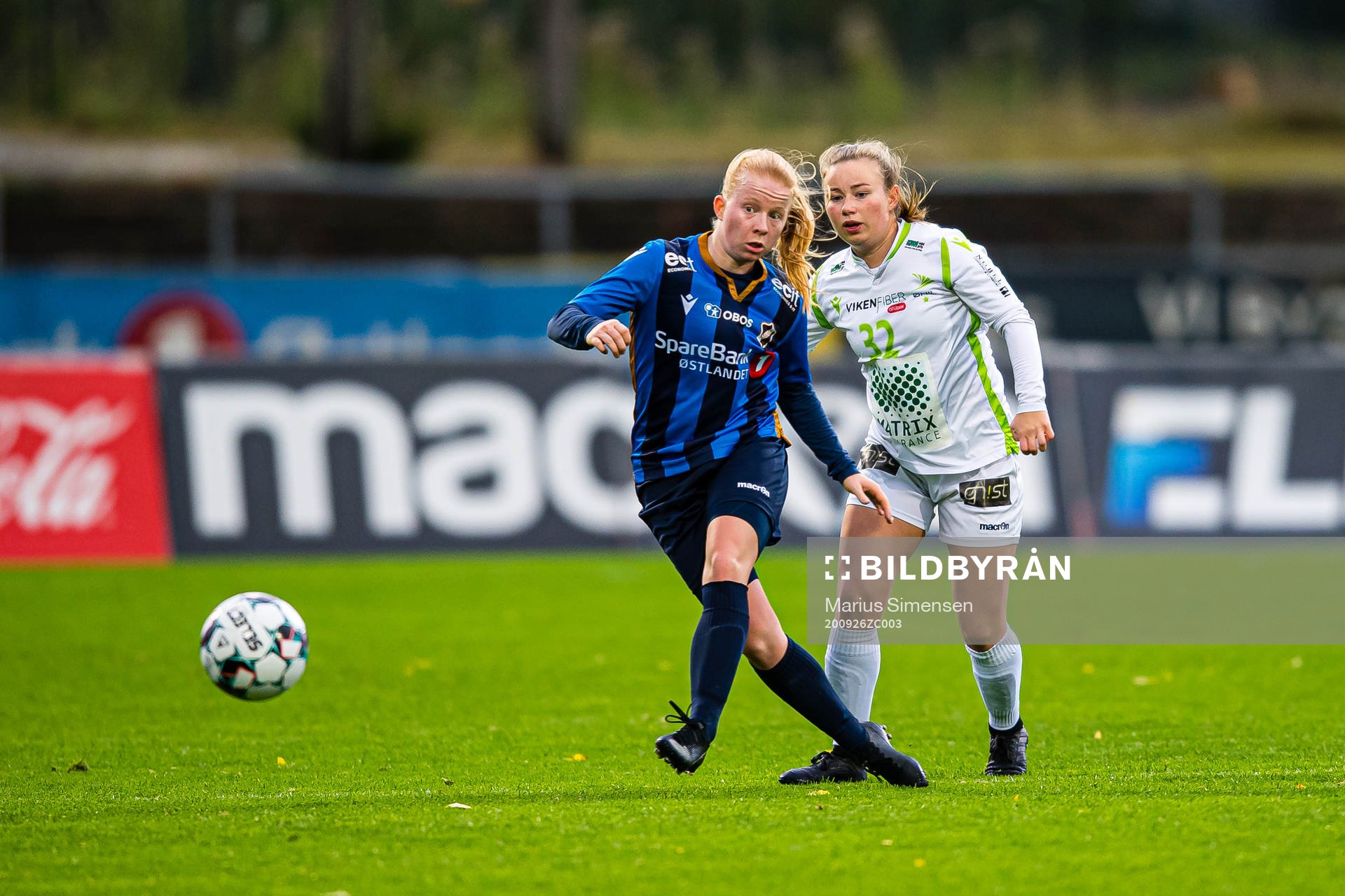 Thea Loennecken of Stabæk and Kathrine Pleym of Øvrevoll