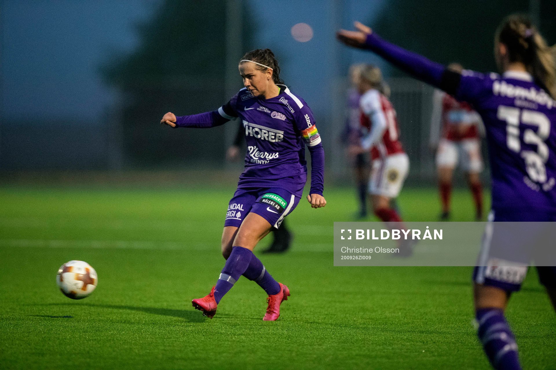 Jitex Ella Smith Ygfeldt under fotbollsmatchen i Elitettan mellan Sandviken och Jitex den 26 september 2020 i Sandviken.
