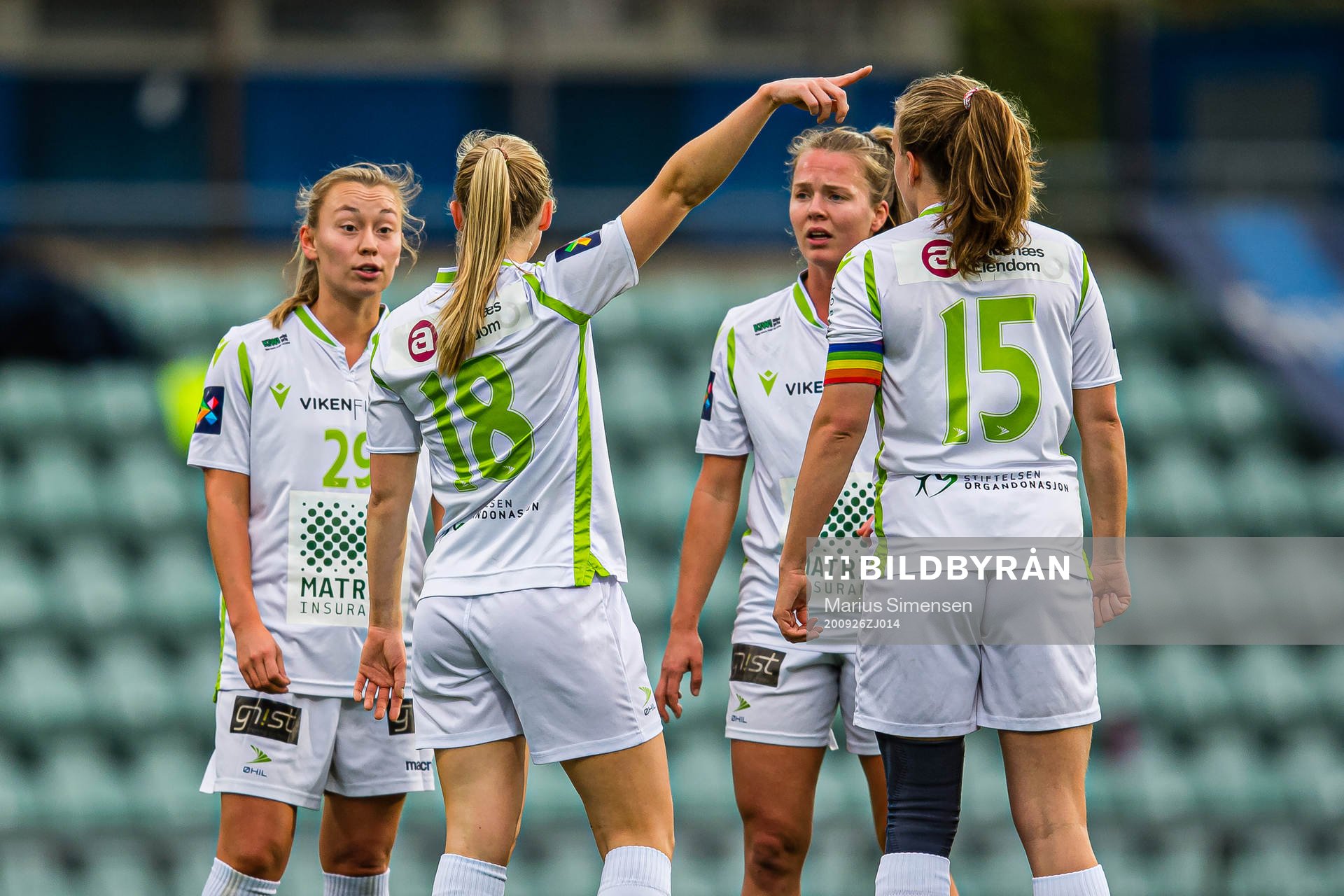 Andrine Schøn Outzen and Susanne Oliver Haaland of Øvrevoll Hosle looks dejected after the 2-0 goal during the 1. division football match between Stabæk and Øvrevoll Hosle on September 26, 2020 in Bekkestua.