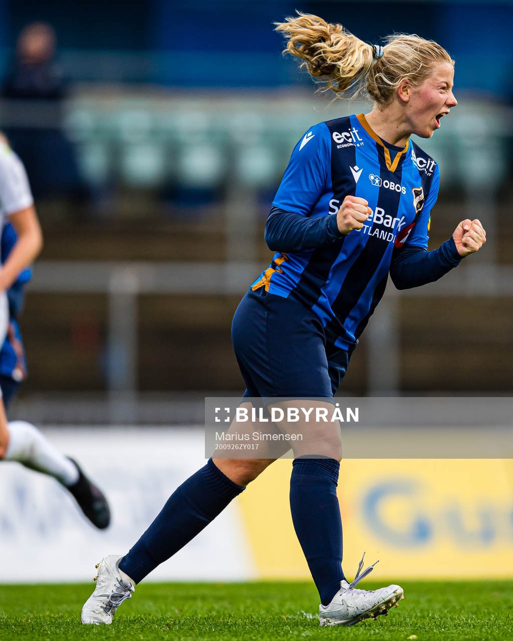 Justine Kvaleng Kielland of Stabæk celebrates