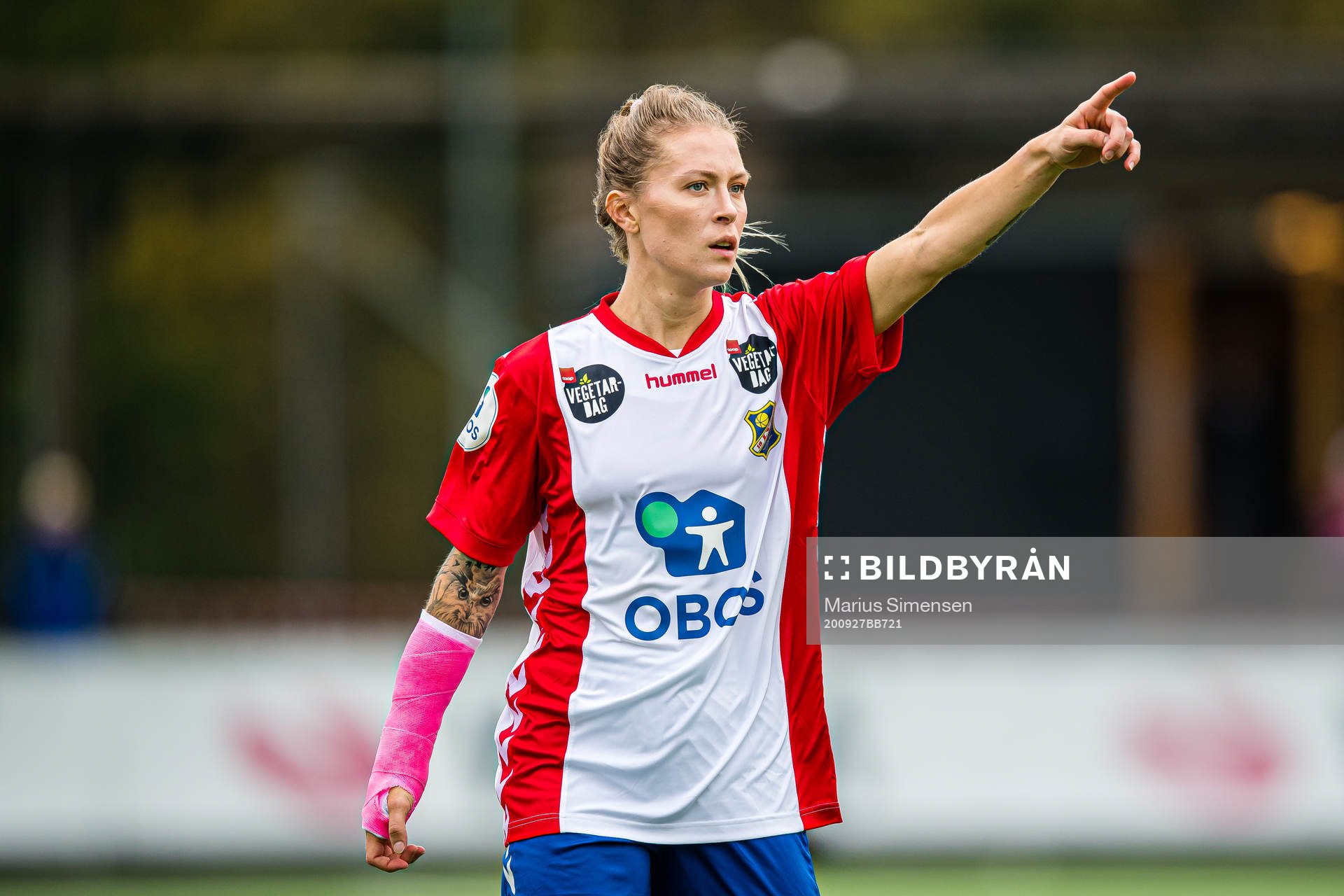 Mimmi Matilda Löfwenius Veum of Lyn during the Toppserien football match between Lyn and Avaldsnes on September 27, 2020 in Oslo.