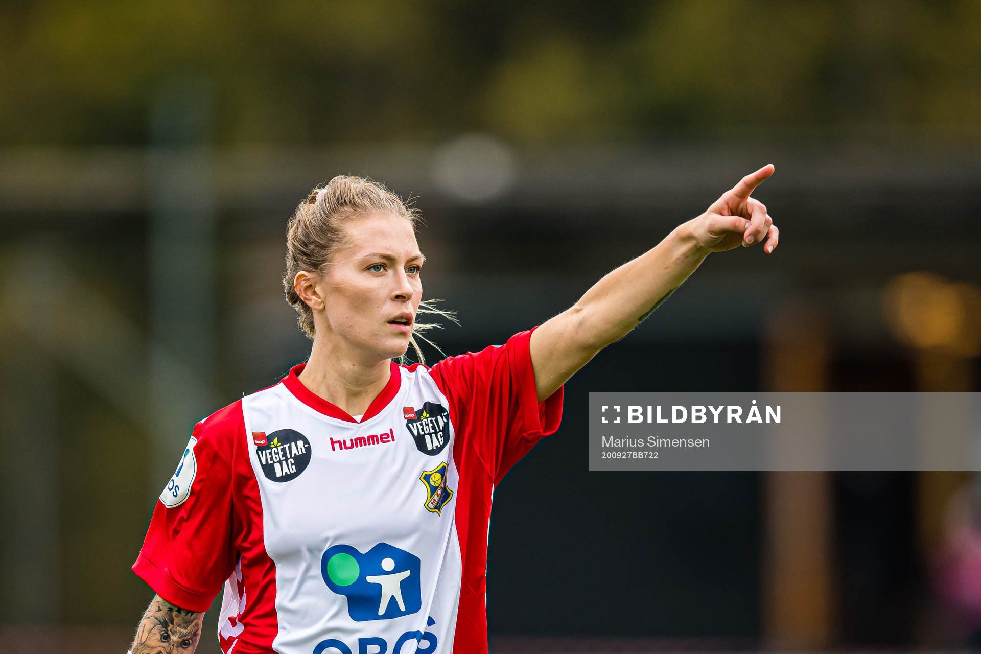 Mimmi Matilda Löfwenius Veum of Lyn during the Toppserien football match between Lyn and Avaldsnes on September 27, 2020 in Oslo.