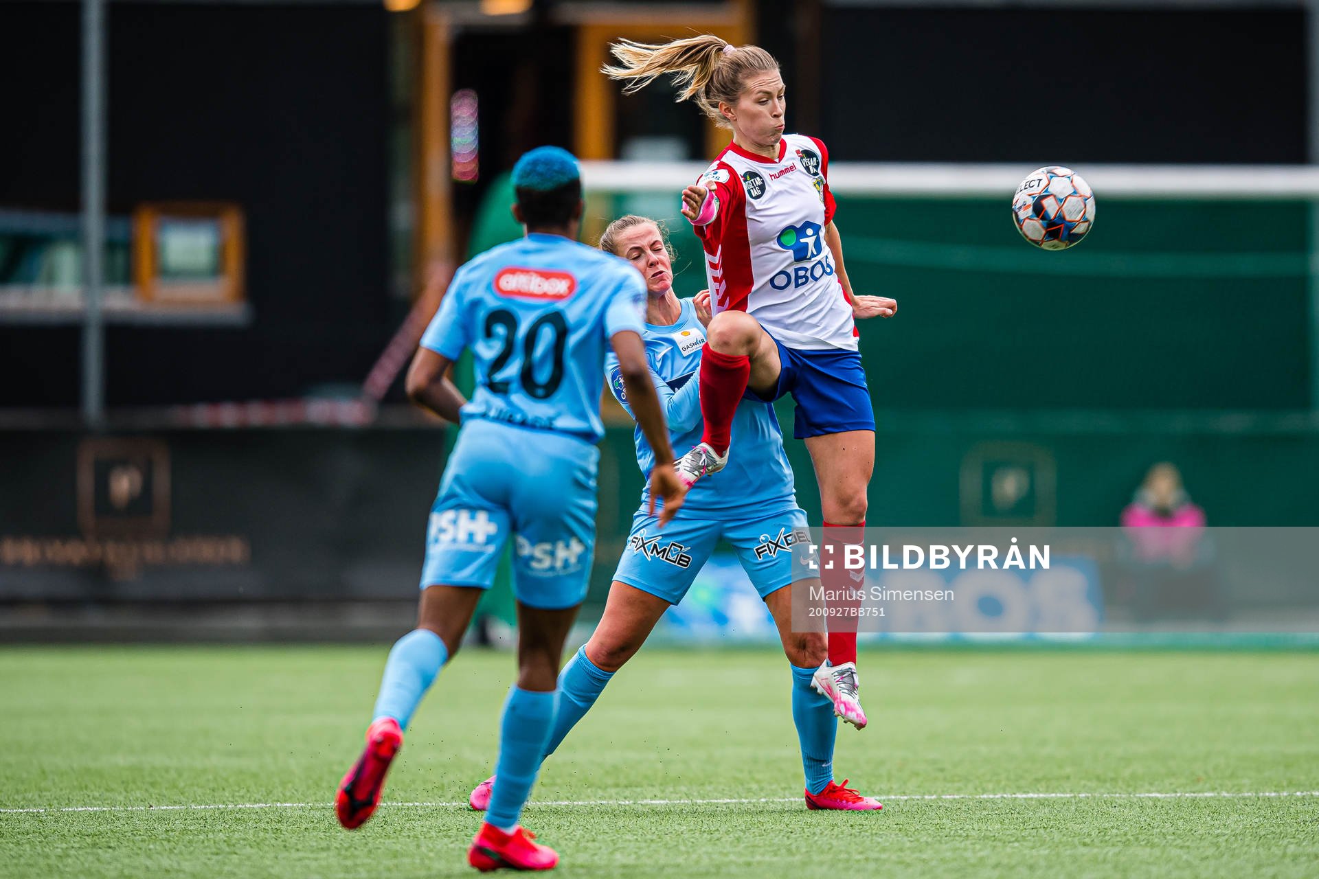 Mimmi Matilda Löfwenius Veum of Lyn during the Toppserien football match between Lyn and Avaldsnes on September 27, 2020 in Oslo.