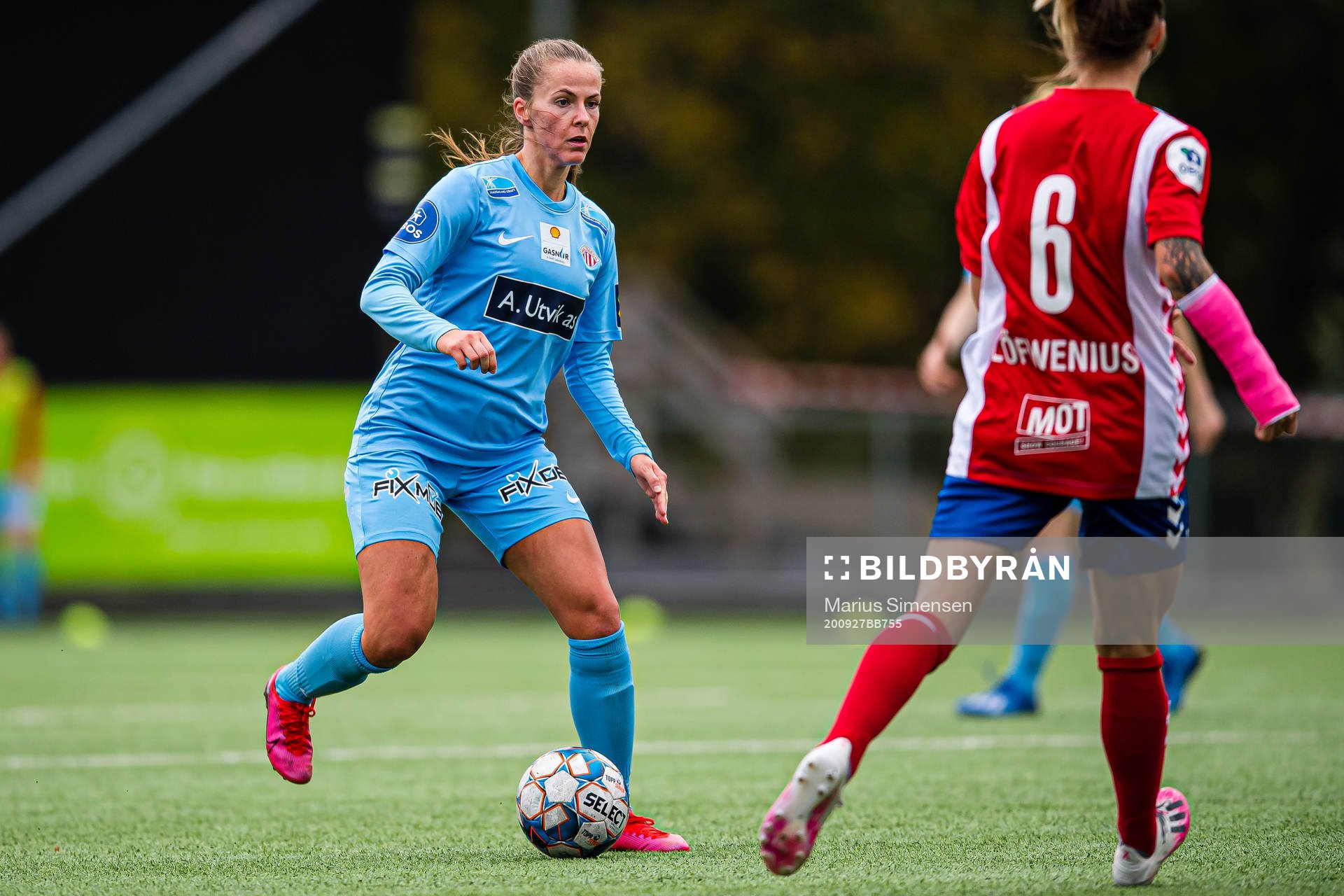 Nathalie Jøsang Utvik of Avaldsnes during the Toppserien football match between Lyn and Avaldsnes on September 27, 2020 in Oslo.