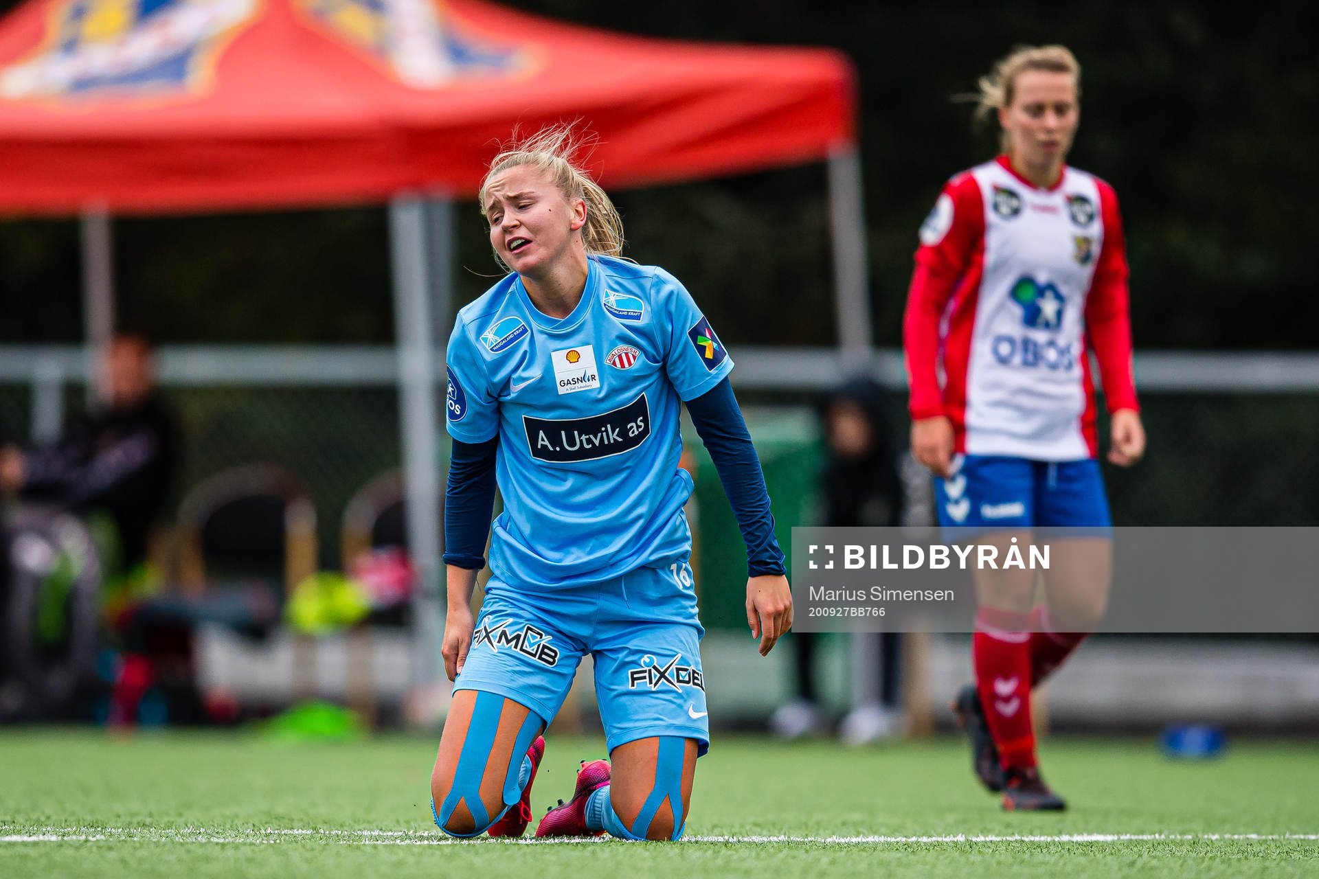Anna Langås Jøsendal of Avaldsnes looks dejected