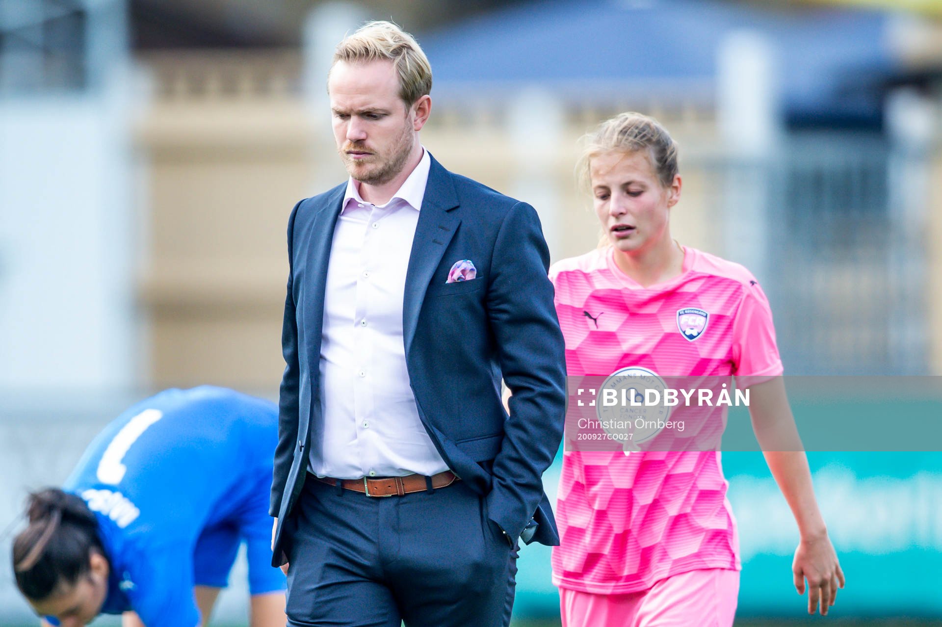 Rosengårds tränare Jonas Eidevall och Anna Anvegård