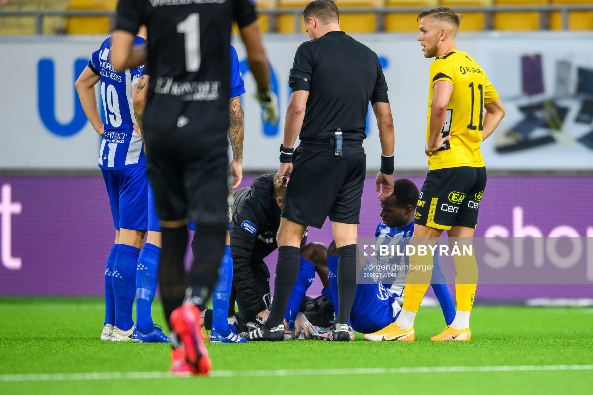 IFK Göteborg Alhassan Yusuf Abdullahi har ont och